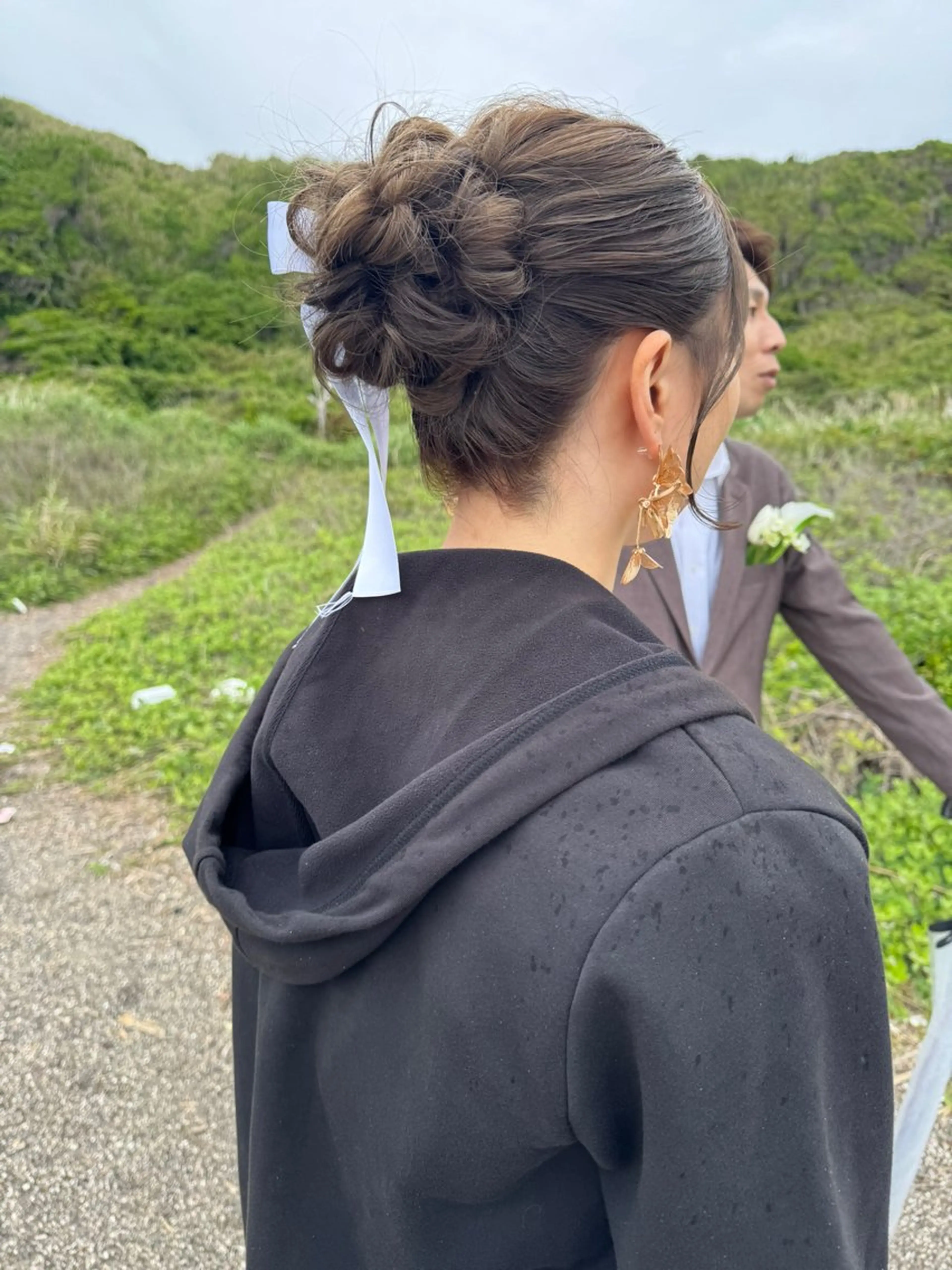 セミロング ヘアアレンジ ヘアセット 立川 奈那子のヘアスタイル