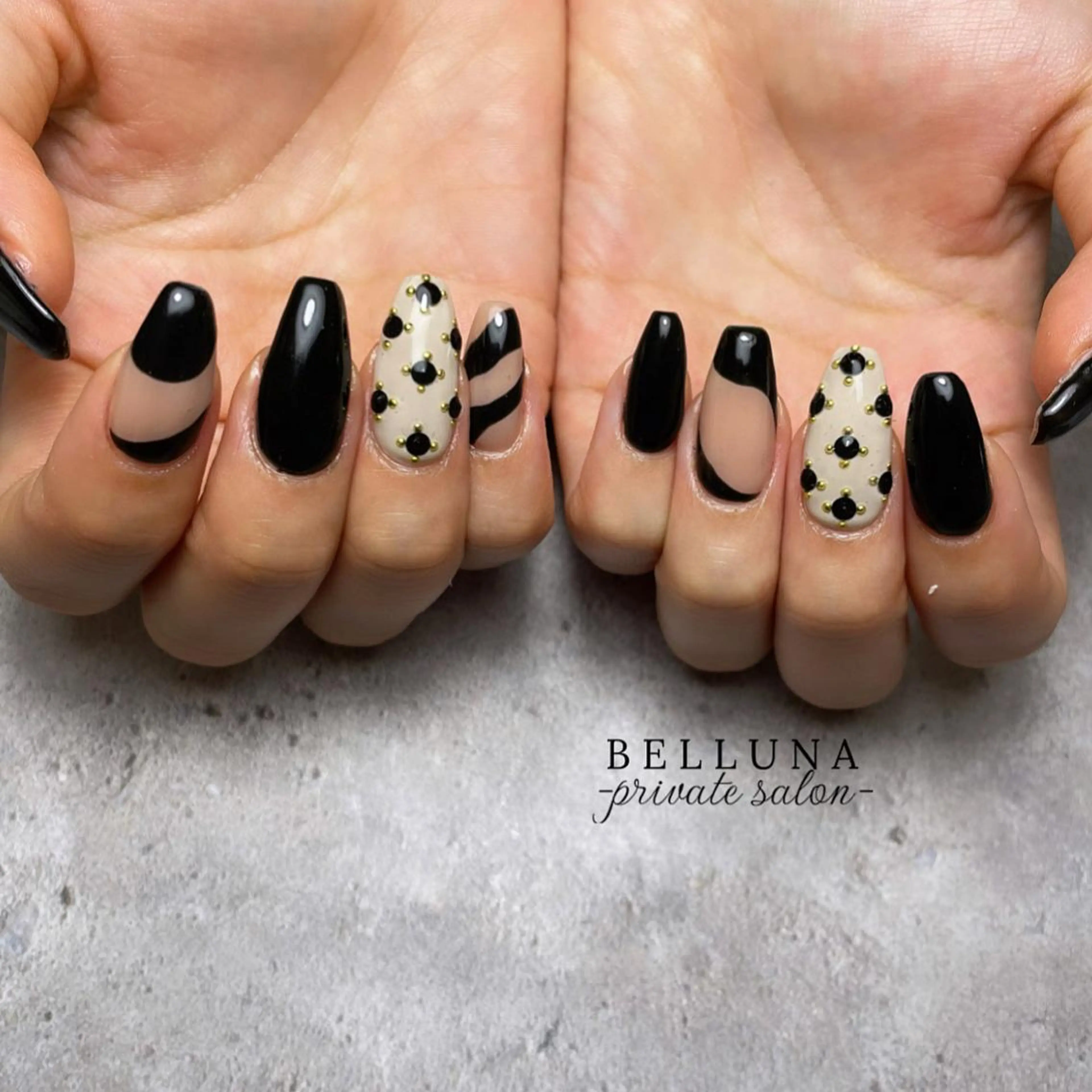 ロング ネイル BELLUNA Mizuki❤︎のネイルデザイン