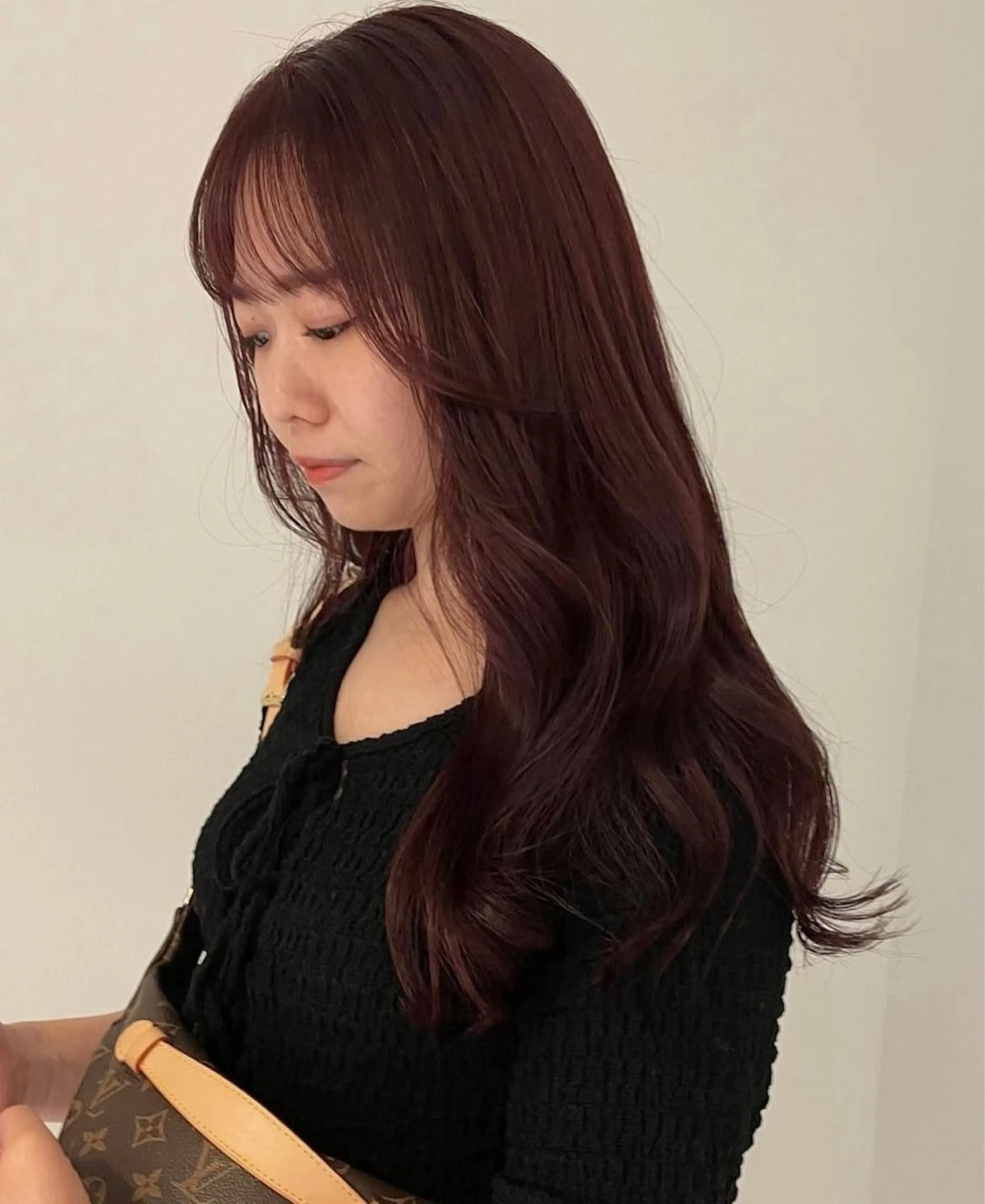 ロング カラー ナチュラル/似合わせ /ベージュ/齋藤朱夏のヘアスタイル