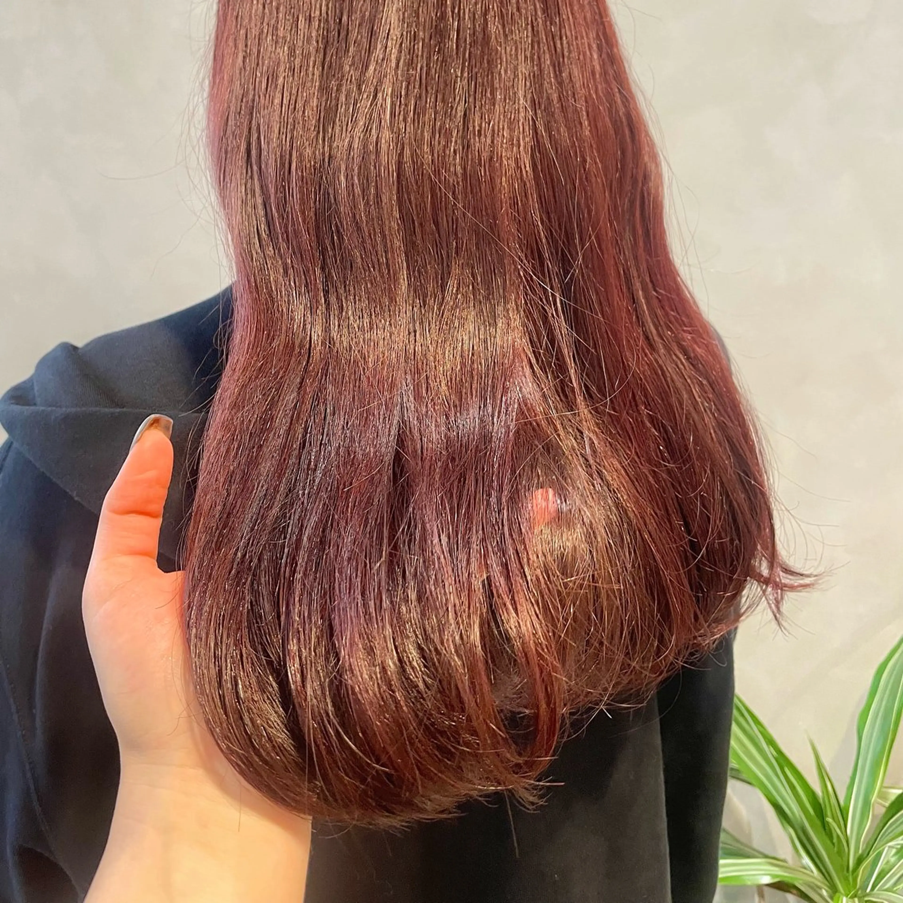 セミロング カラー ヘアアレンジ ブリーチ ブラウンカラー ブリーチなしカラー レッドカラー レッドブラウン カット ヘアカラー トリートメント 🎀ダブルカラーレイ ヤーyuuri🎀のヘアスタイル