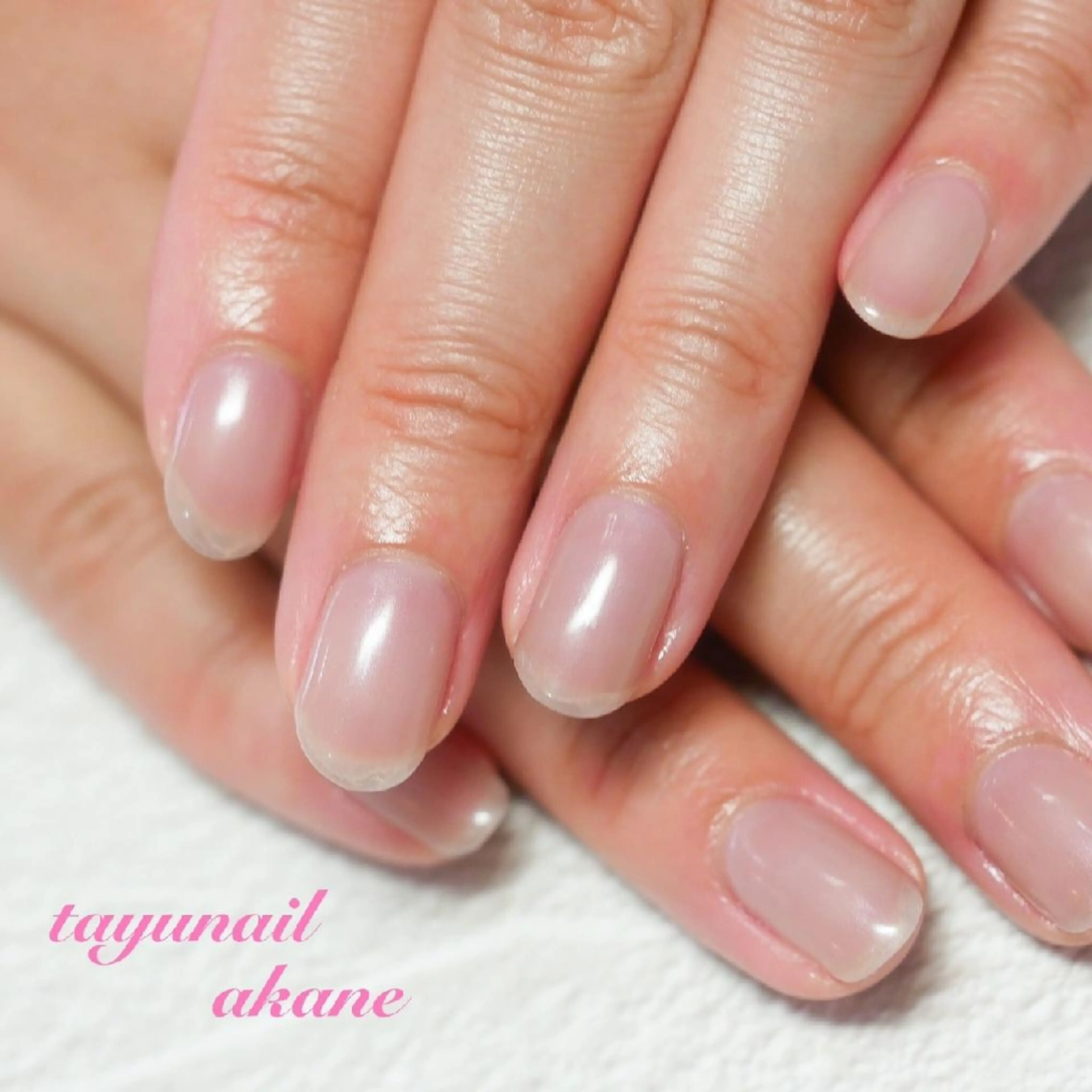 ネイル ブルー ジェルネイル パラジェル シンプルネイル 冬ネイル ネイルサロン 【たゆnail】のネイルデザイン