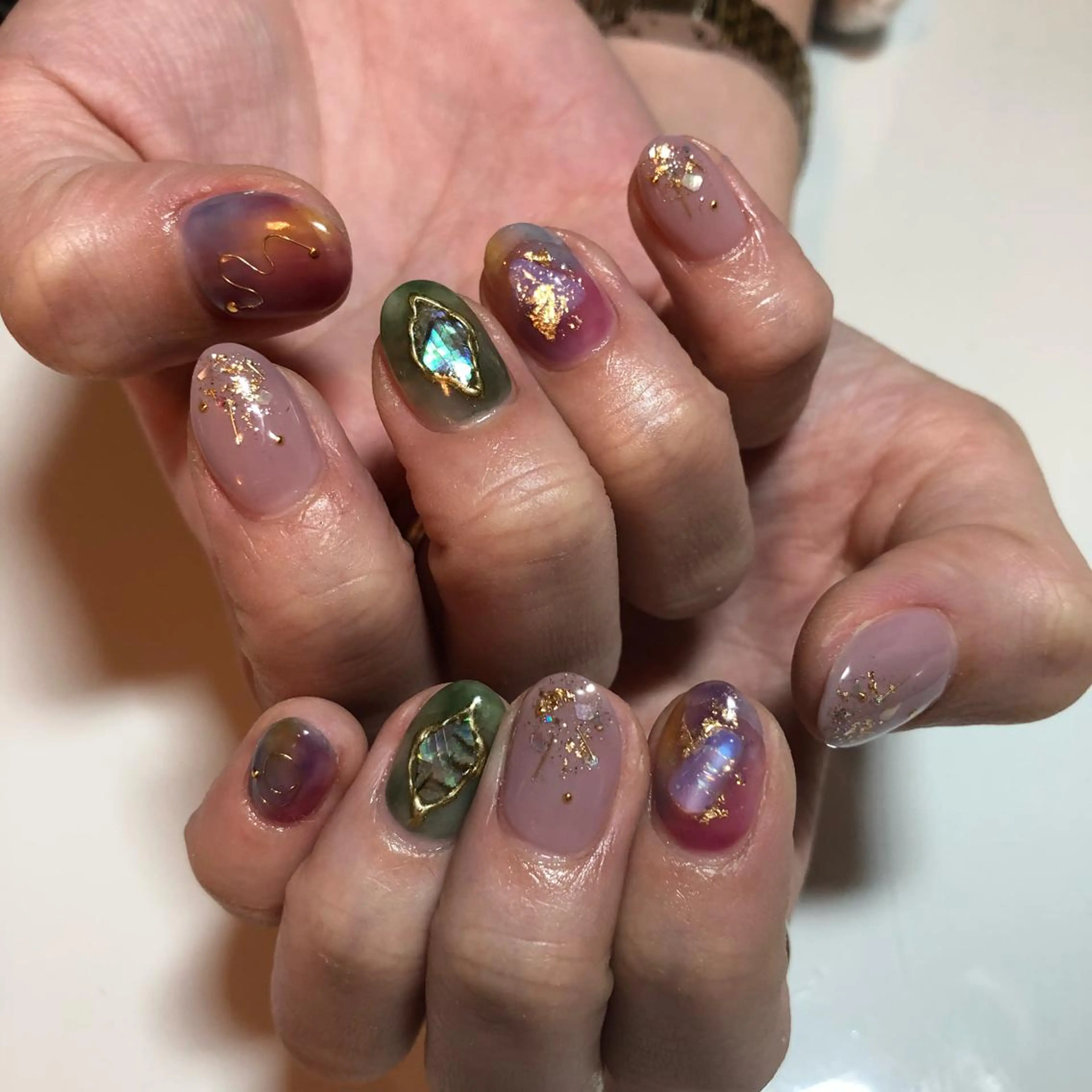 ネイル ニュアンスネイル g-up nail所属・米田 律子のネイルデザイン
