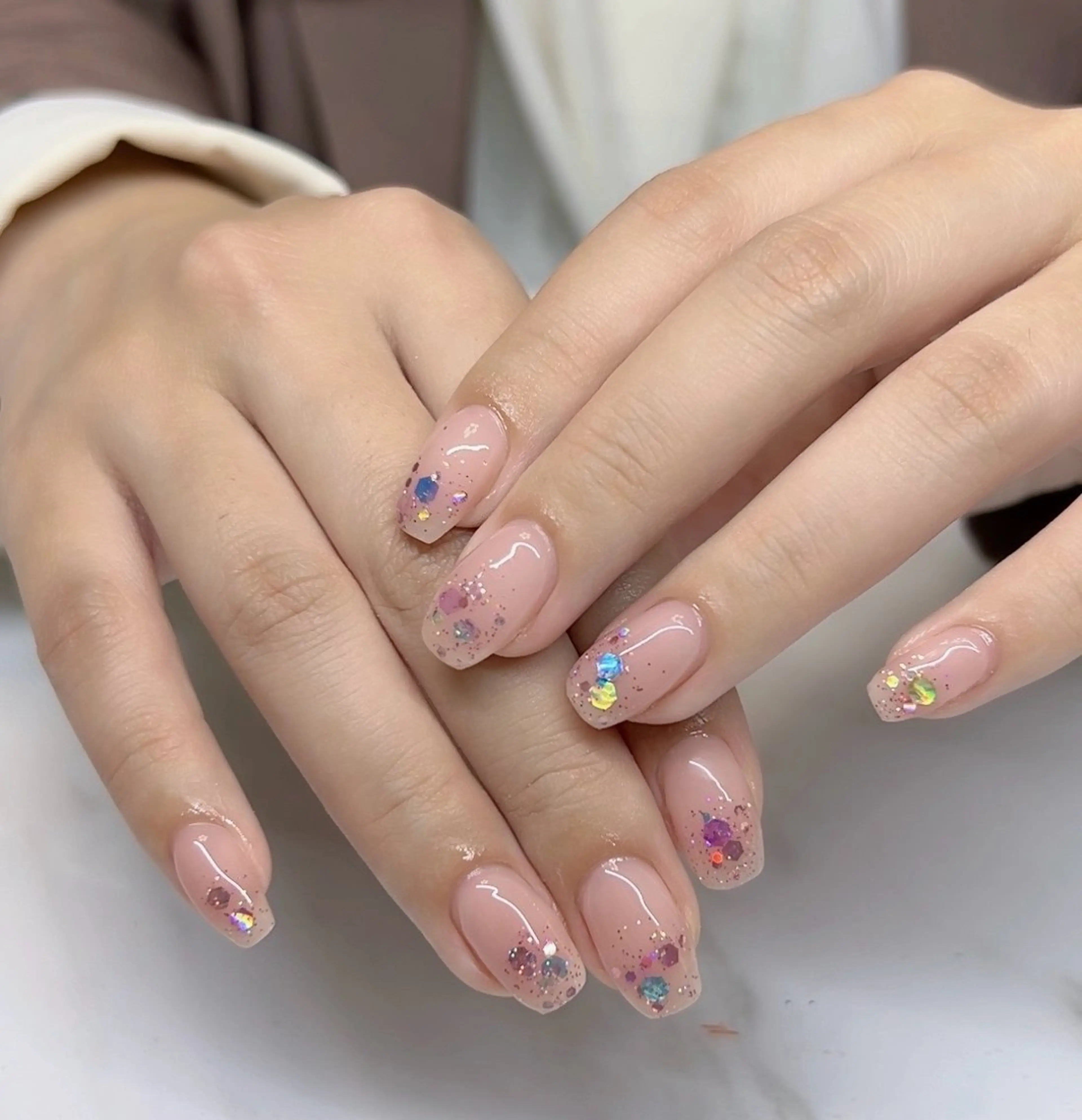 ネイル 成人式 フレンチネイル ジェルネイル グラデーション マグネットネイル ハンドネイル Rika  nail cocoのネイルデザイン