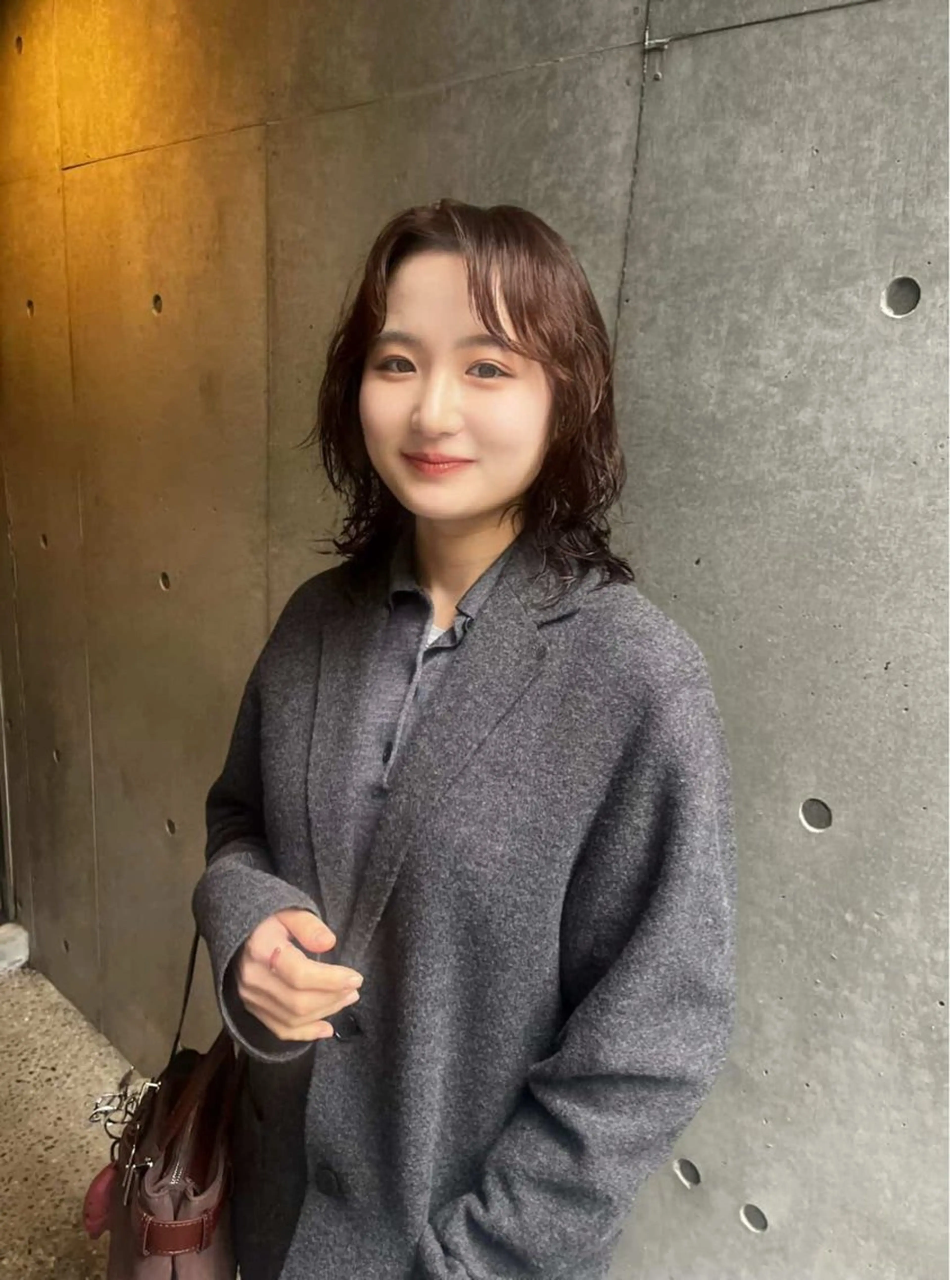 ミディアム カット パーマ ボブパーマ🥣KON コンナツミのヘアスタイル