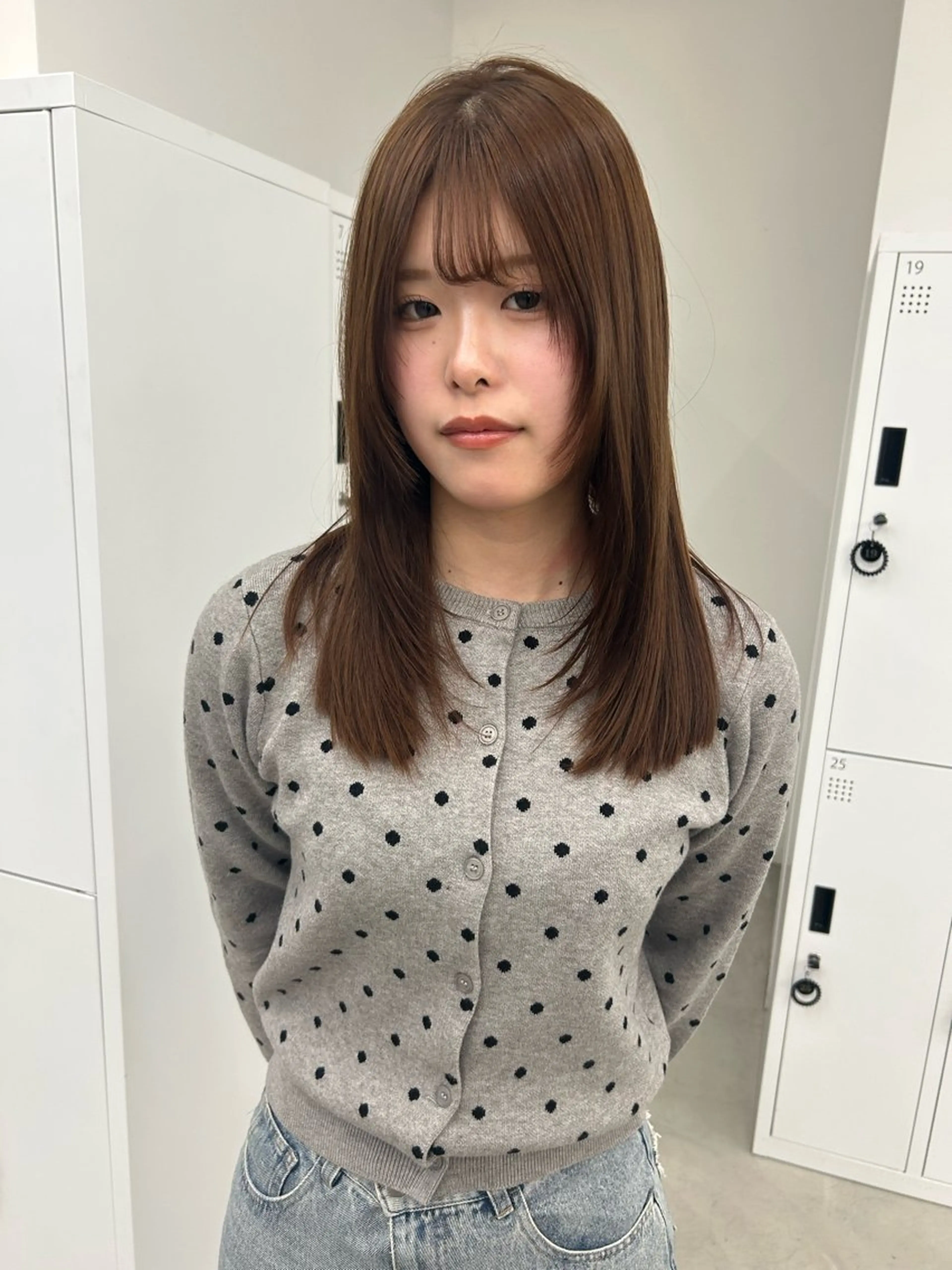 セミロング レイヤーカット sand osaka所属・きたやまこう /縮毛矯正/髪質改善のヘアスタイル