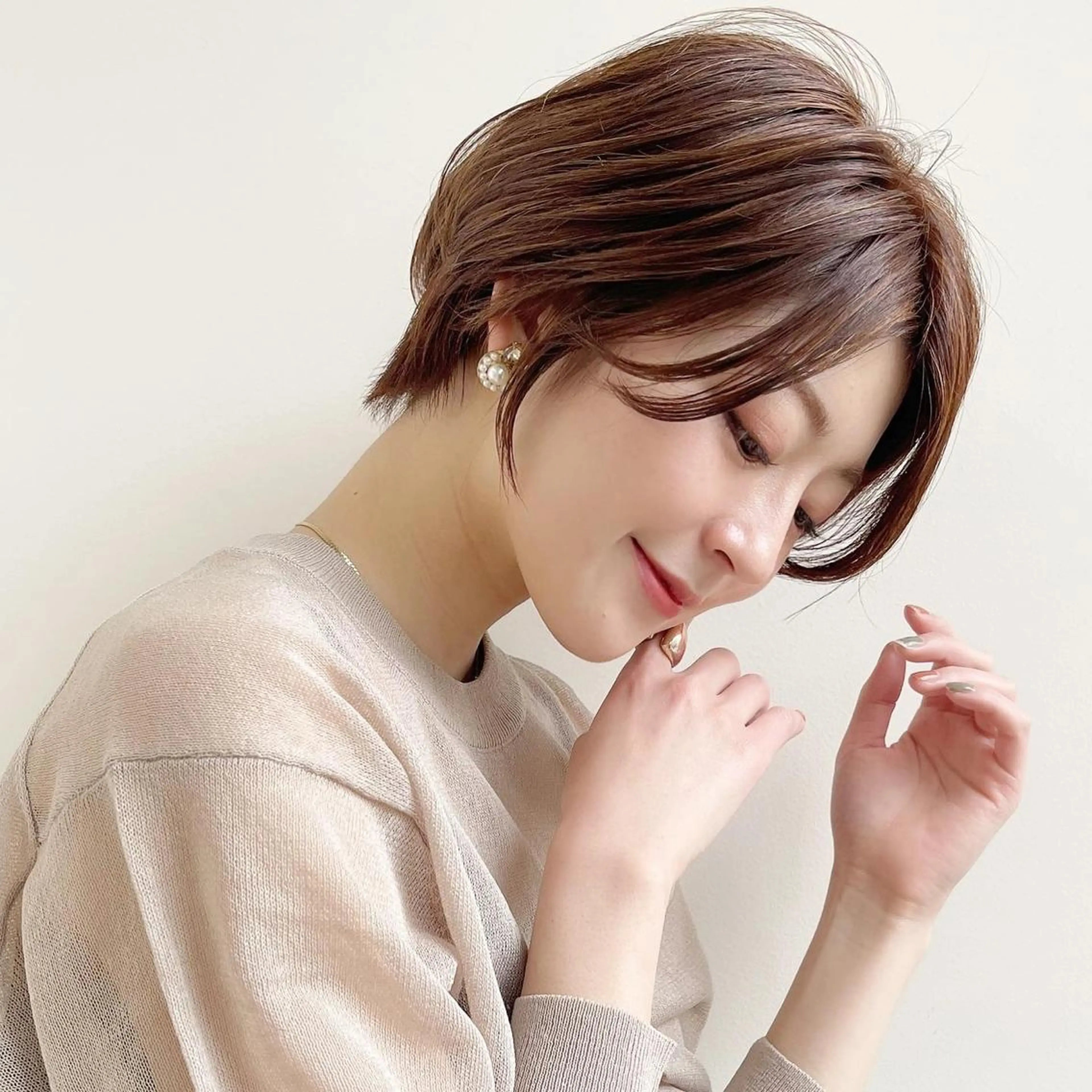 ショート カット ヘアカラー トリートメント イメチェンカット✂️ 錦糸町佐藤店長のヘアスタイル