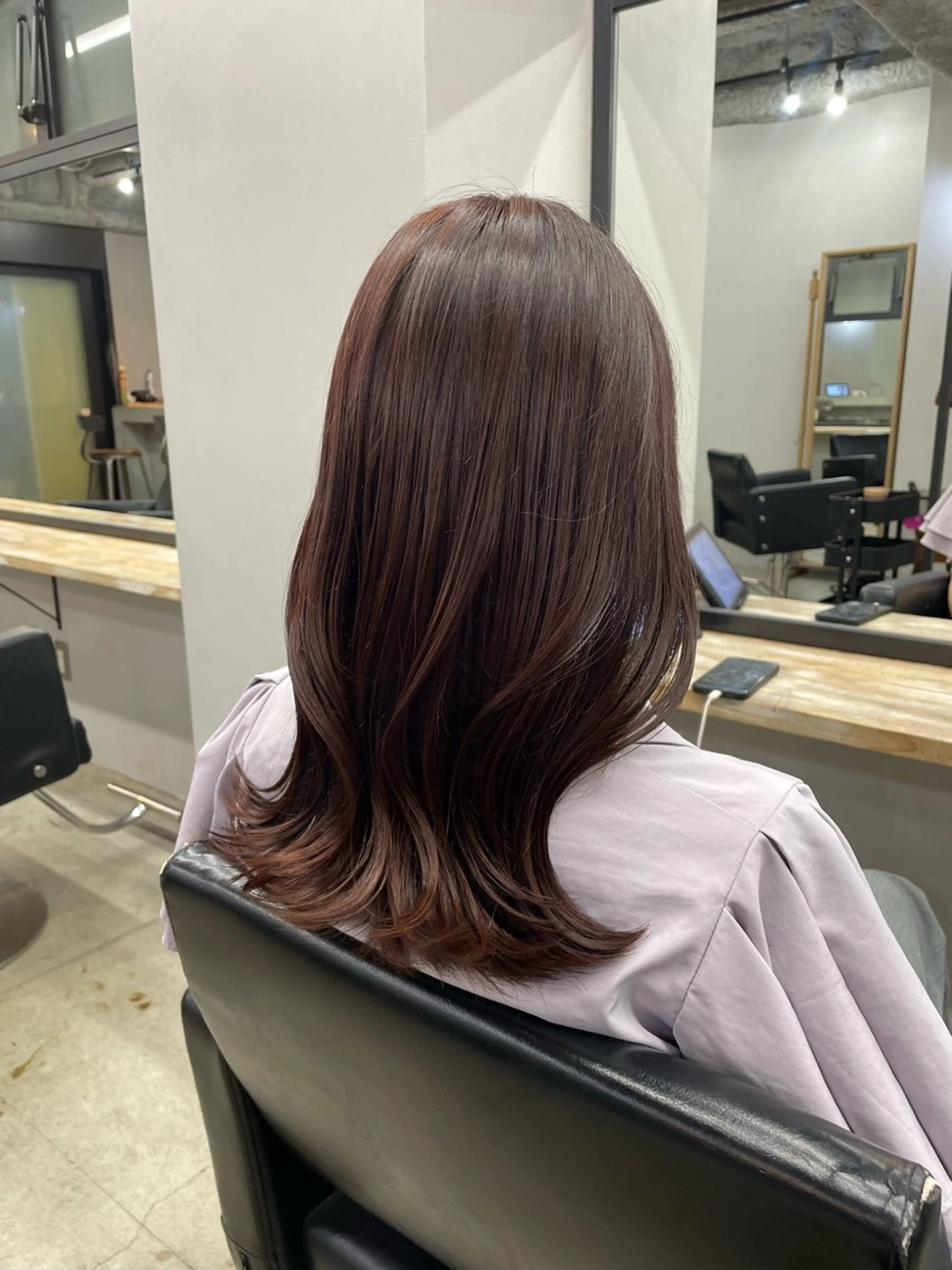 ロング カラー 新宿/韓国ヘア/ 髪質改善ストレートのヘアスタイル