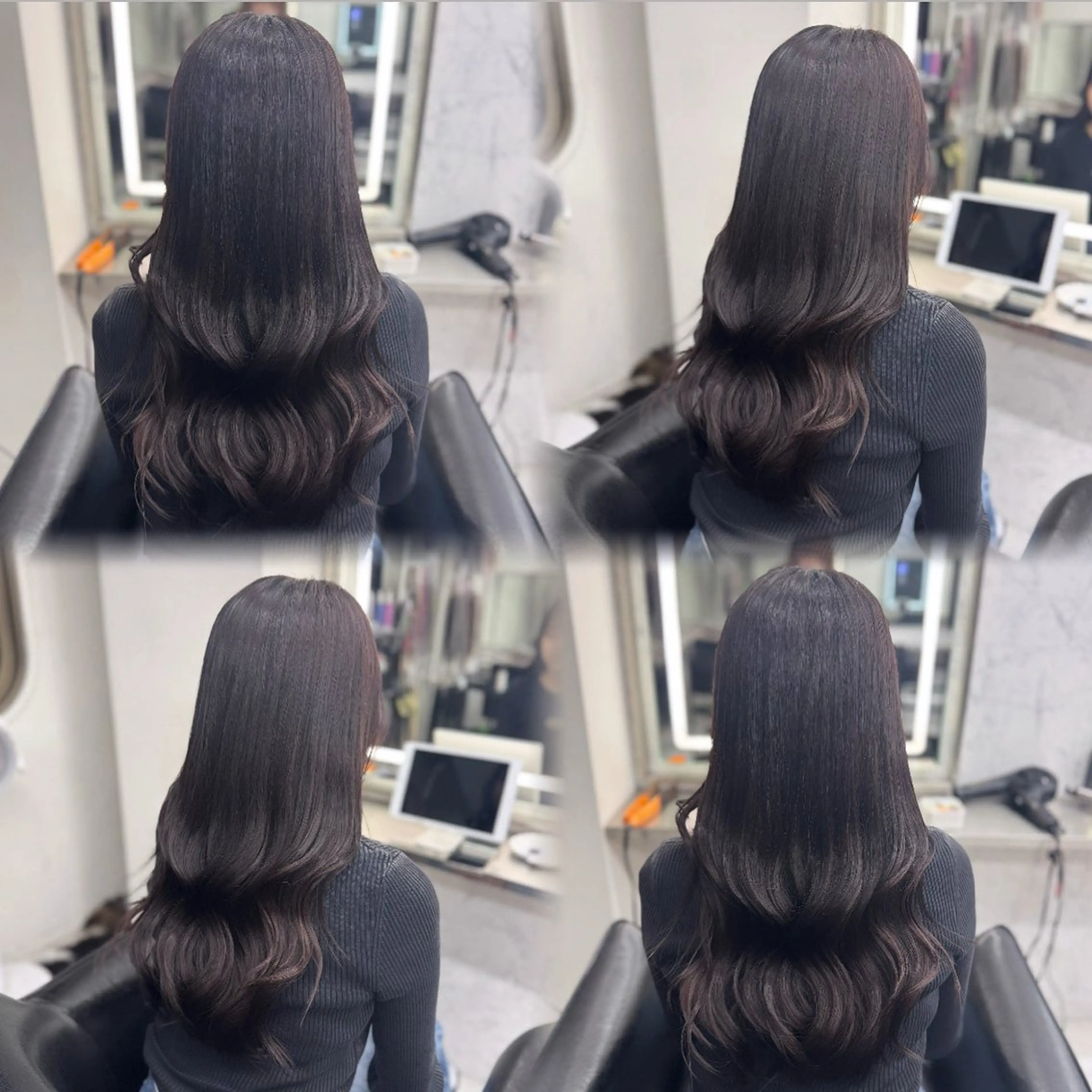 ロング カラー グレージュ ハイトーンカラー ラベンダーカラー ラベンダーグレージュ ラベンダーグレー JPCY MIRIYAのヘアスタイル