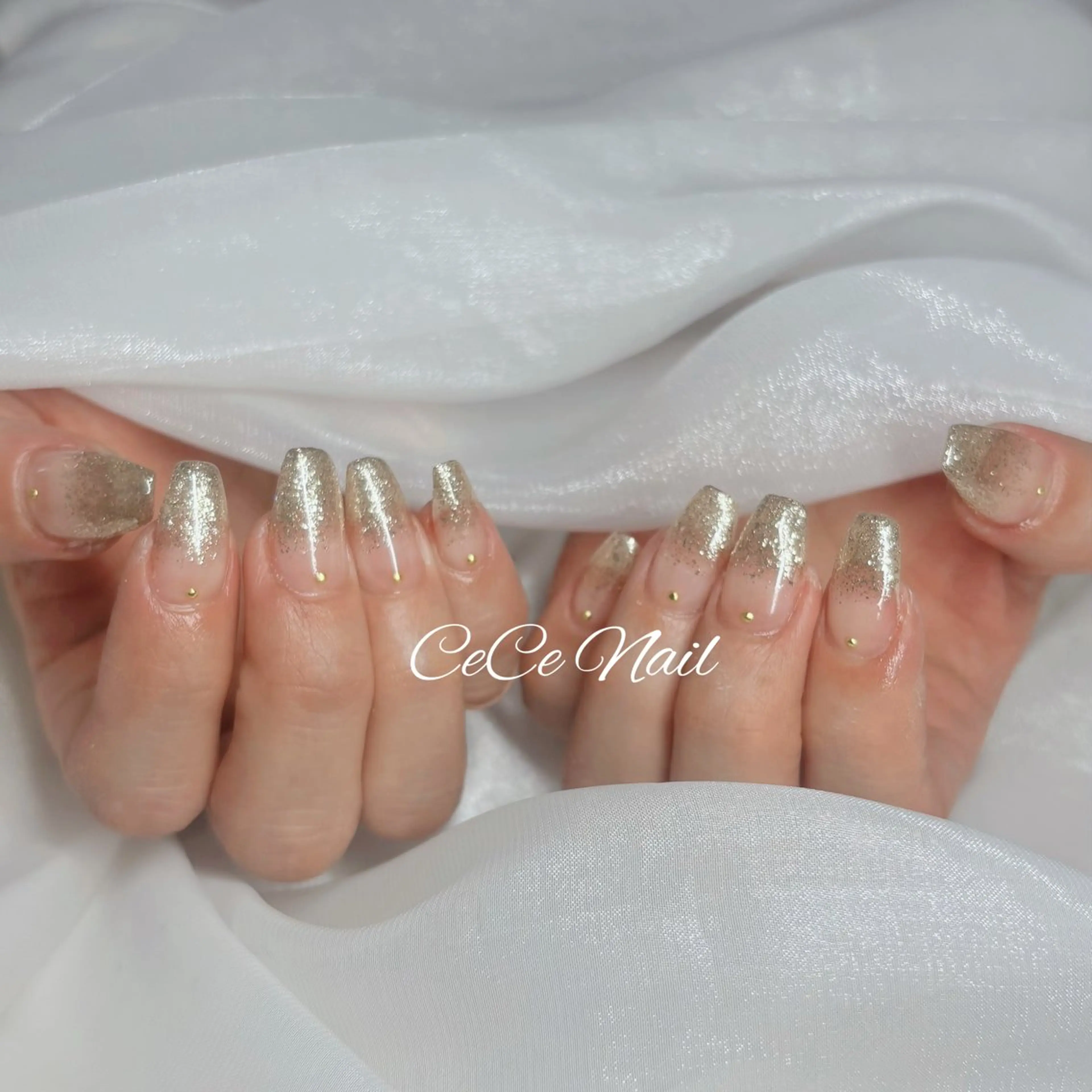 ネイル ハンドネイル CeCeGarden ✨️キラキラワンホンのネイルデザイン