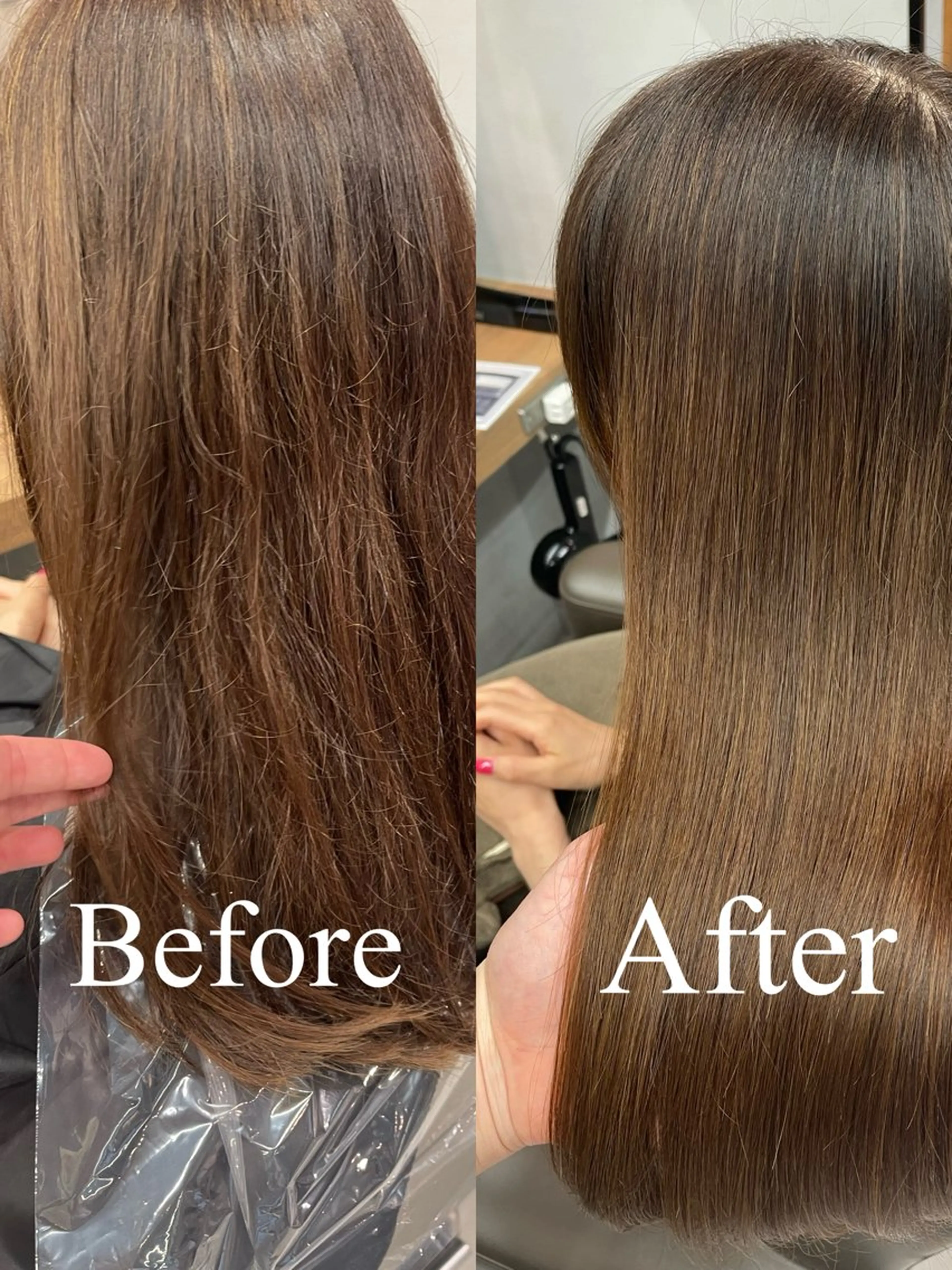 ロング パーマ くせ毛 縮毛矯正 縮毛矯正 charm《銀座》 ヘアセット/縮毛矯正のヘアスタイル