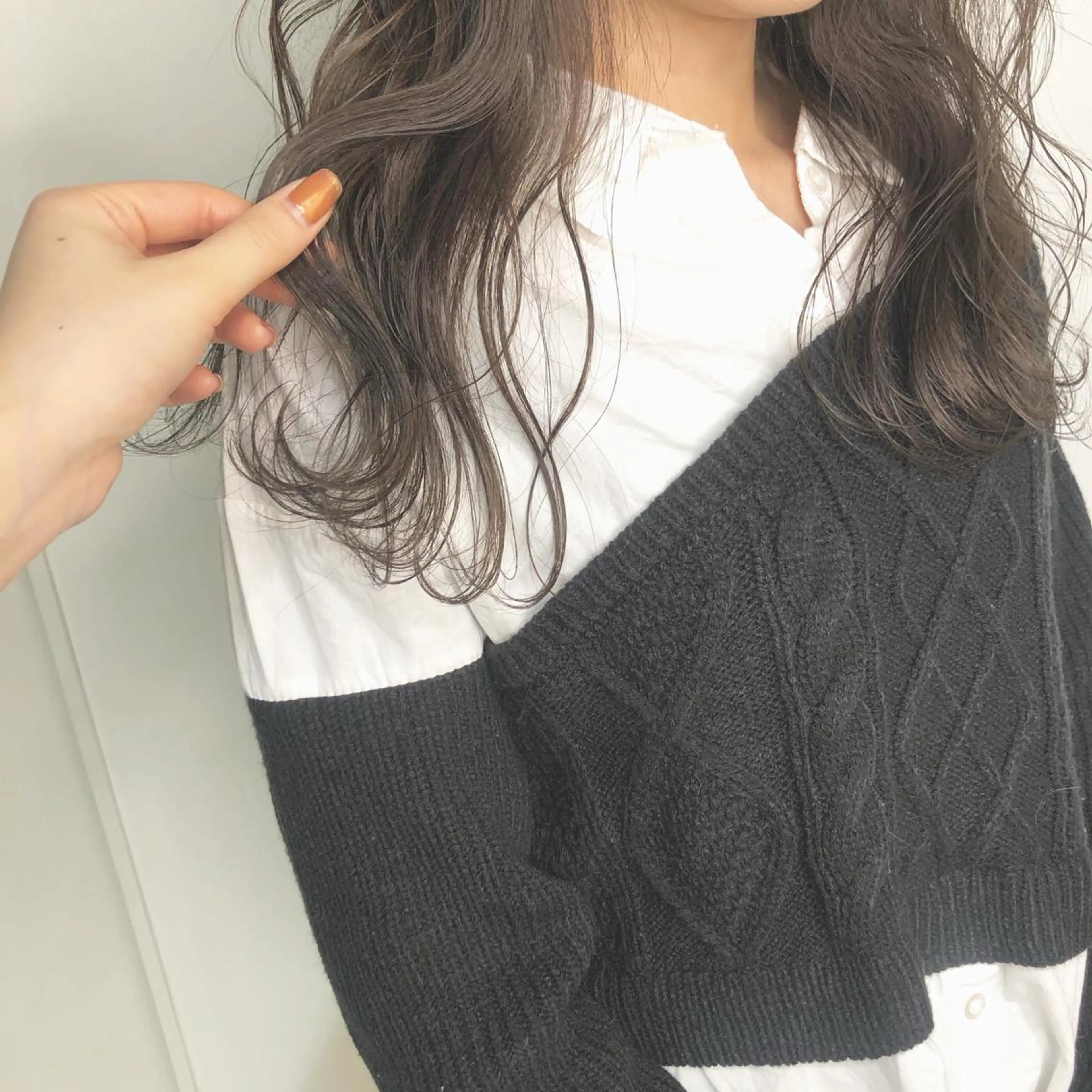 セミロング カラー ヘアアレンジ マツエク・マツパ グレージュ 透明感カラー🫧ヘア セット🫧松本菜月の眉毛・アイブロウイメージ