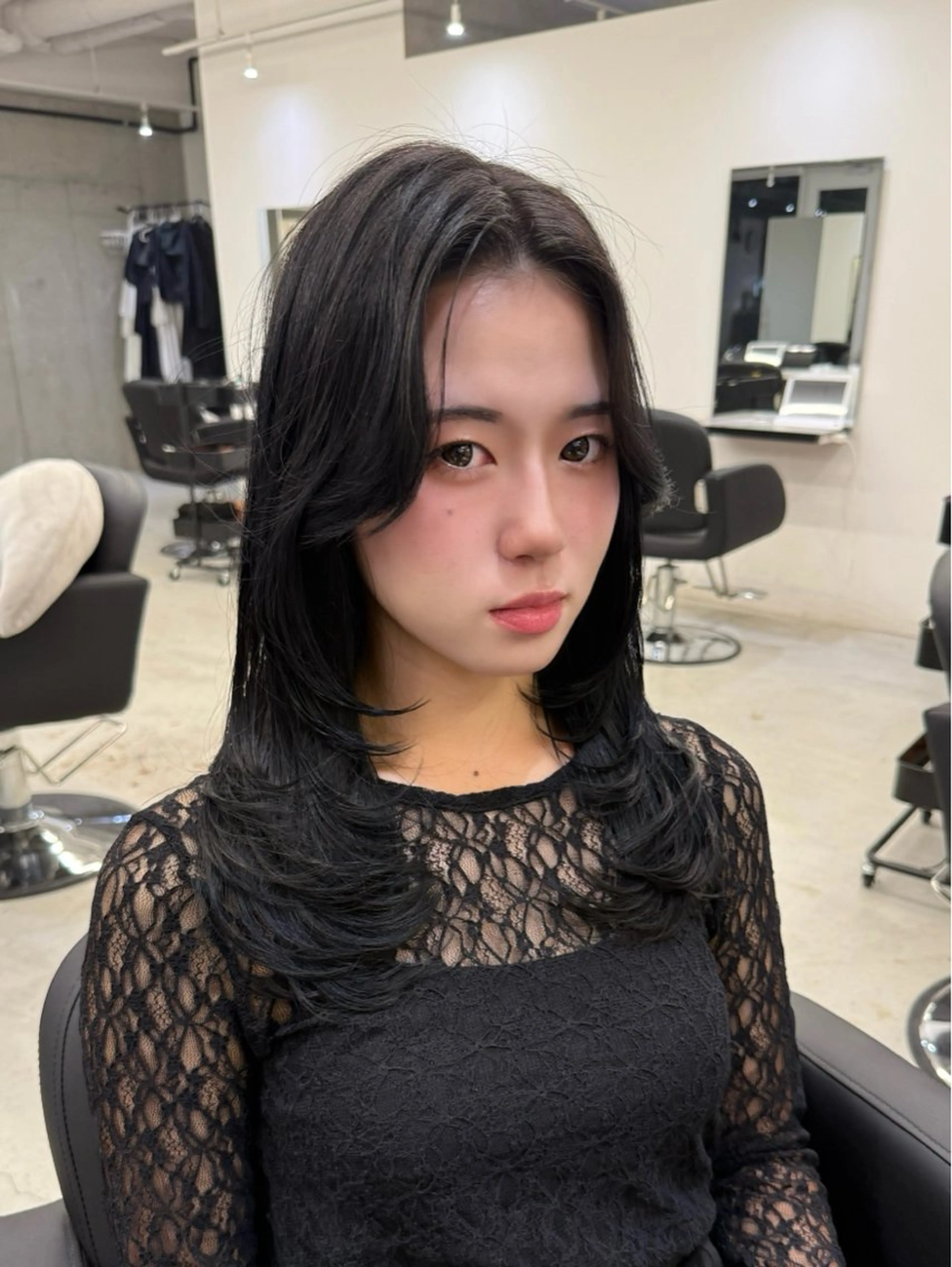 セミロング カット ヘアカラー Hinane ‪❤︎‬のヘアスタイル