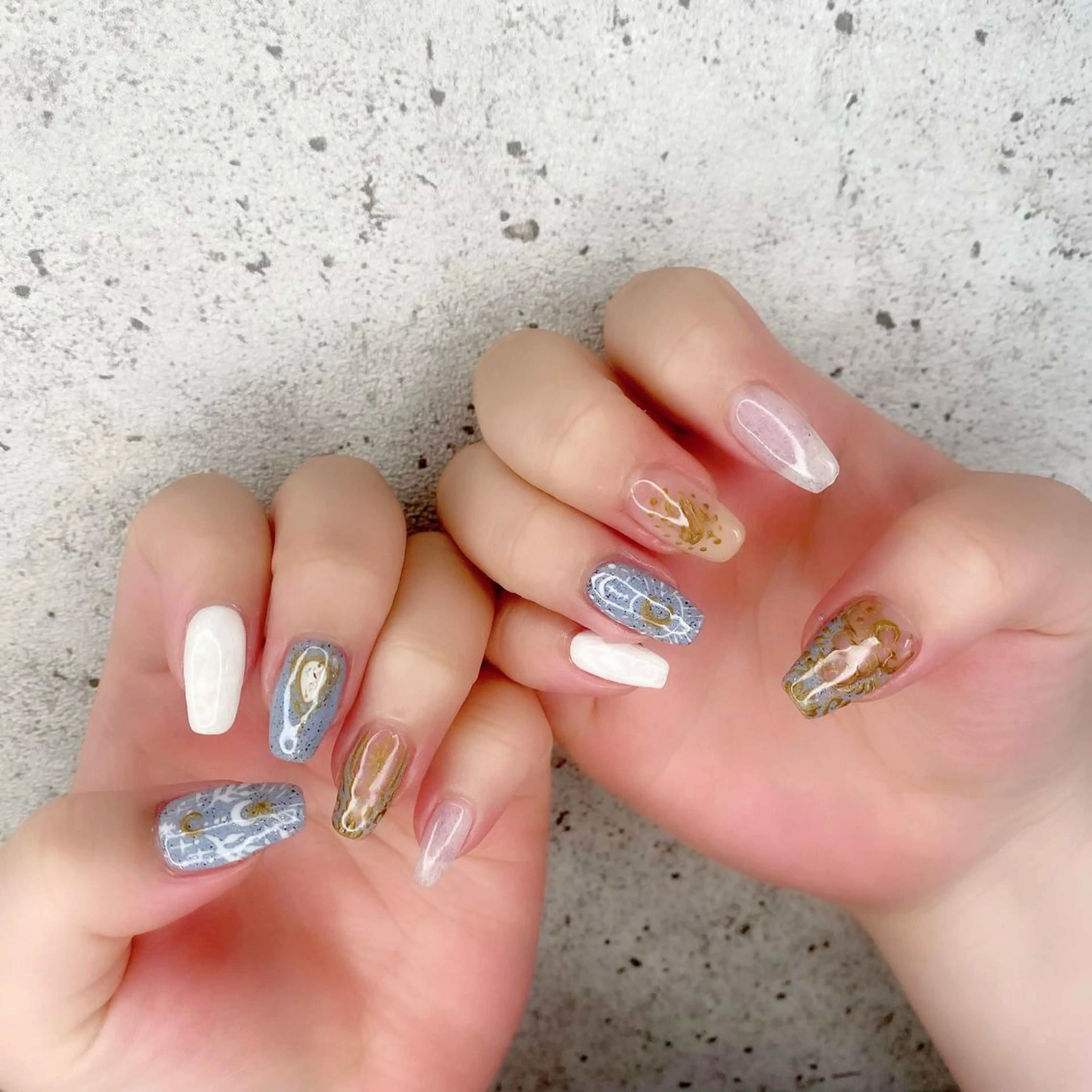 セミロング カラー パーマ ヘアアレンジ メンズ キッズ ネイル マツエク・マツパ アイブロウ 入学式 アートネイル 入学式 春ネイル ハンドネイル Salon Ｋのネイルデザイン