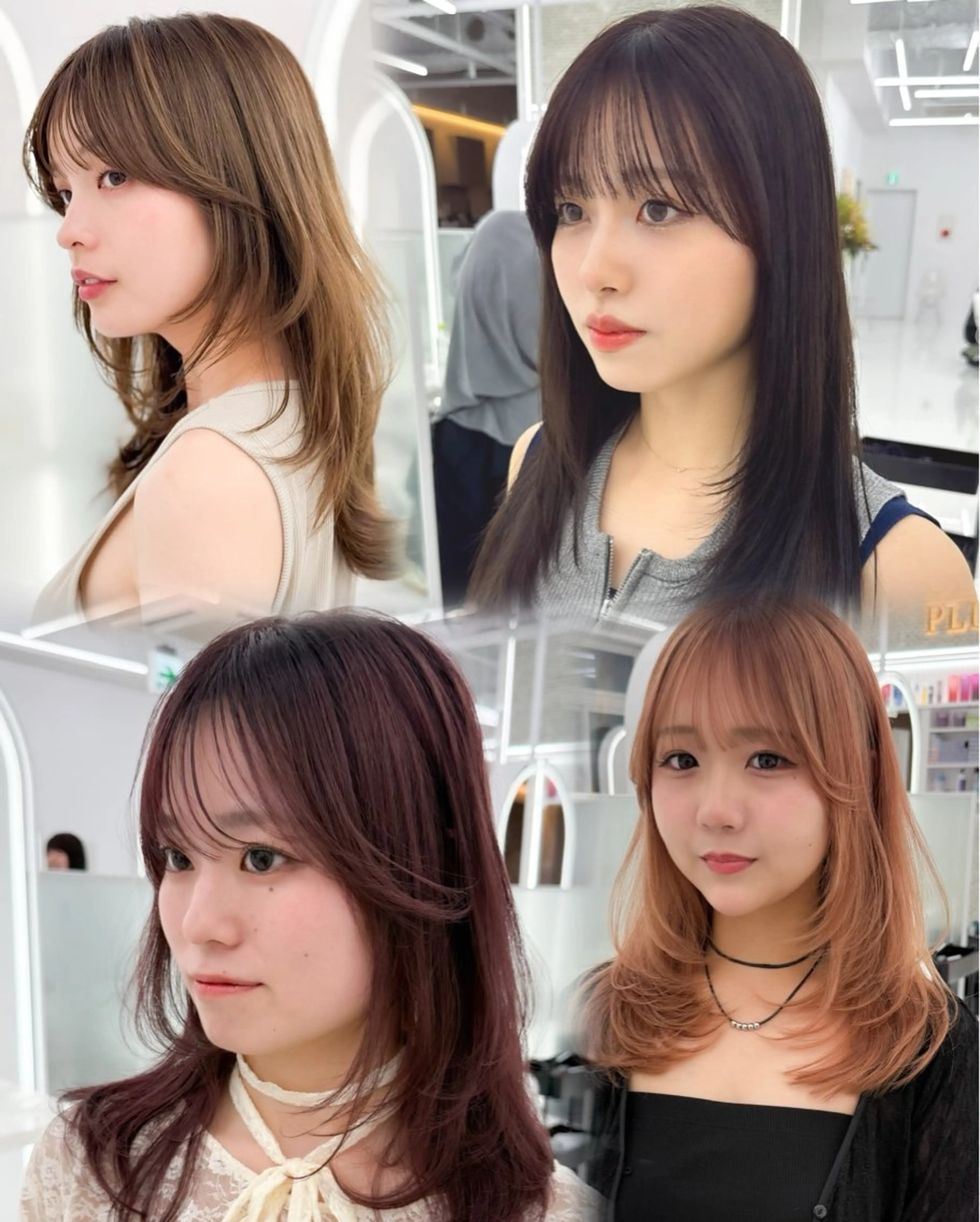 セミロング 縮毛矯正 特化アツシのヘアスタイル