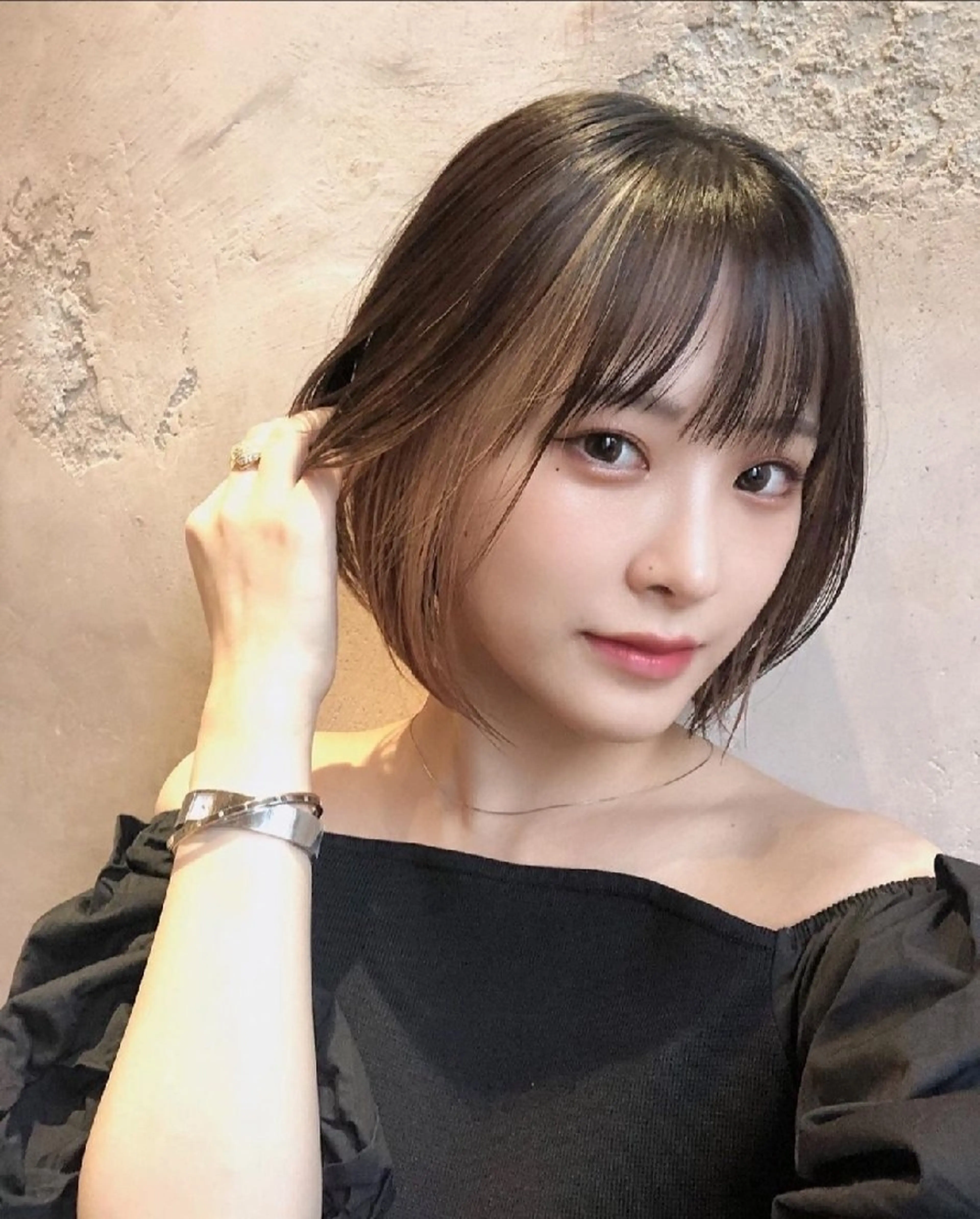 ミディアム カラー あかね☆ヘアアレンジ /ボブ/縮毛矯正のヘアスタイル