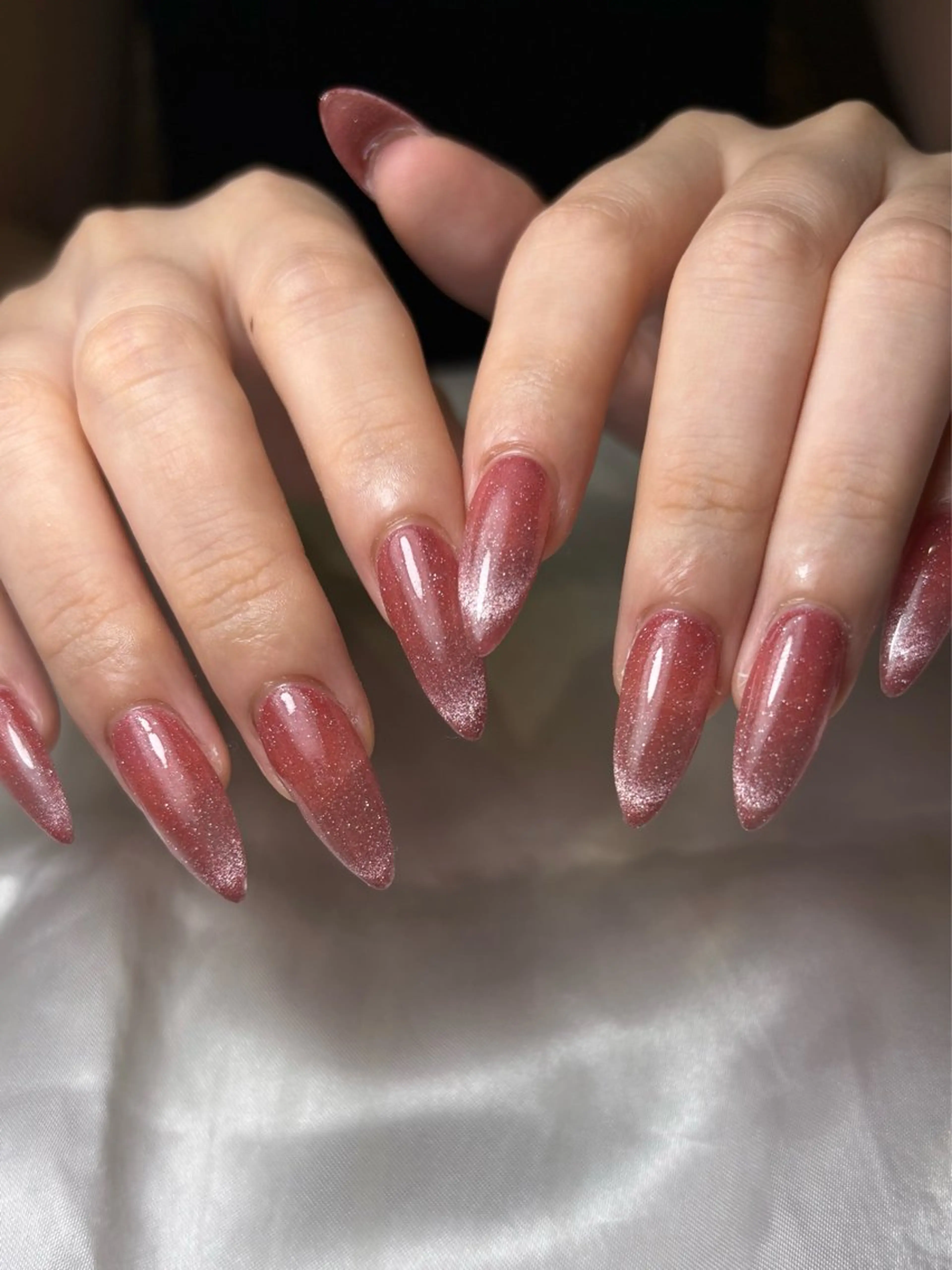 ネイル 長さ出し ワンカラーネイル mofie🤍ユミ/ 恵比寿/パラジェルのネイルデザイン