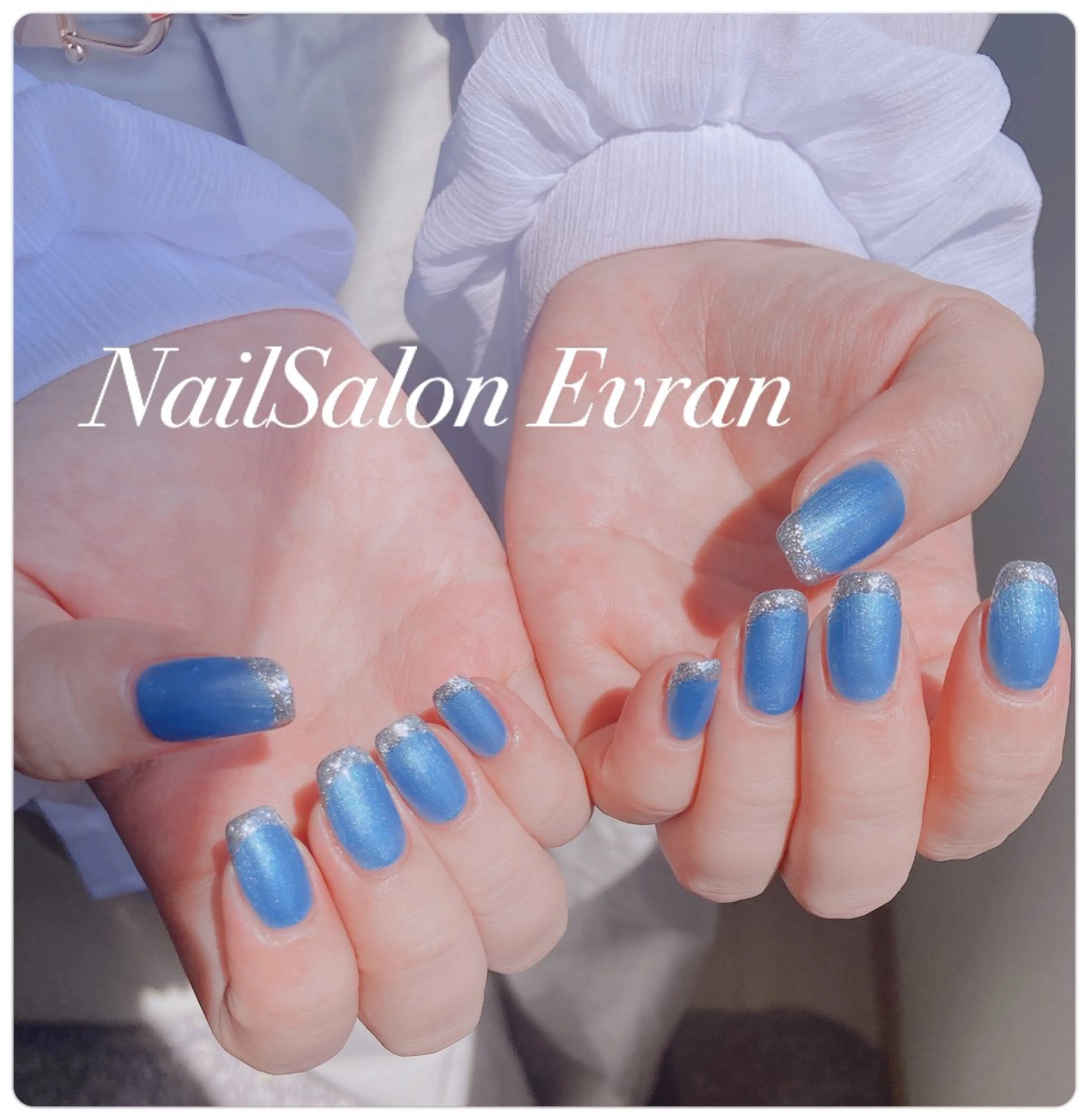 ネイル アートネイル フレンチネイル マグネットネイル 持ち込み ニュアンスネイル ハンドネイル Nail salon Evranのネイルデザイン