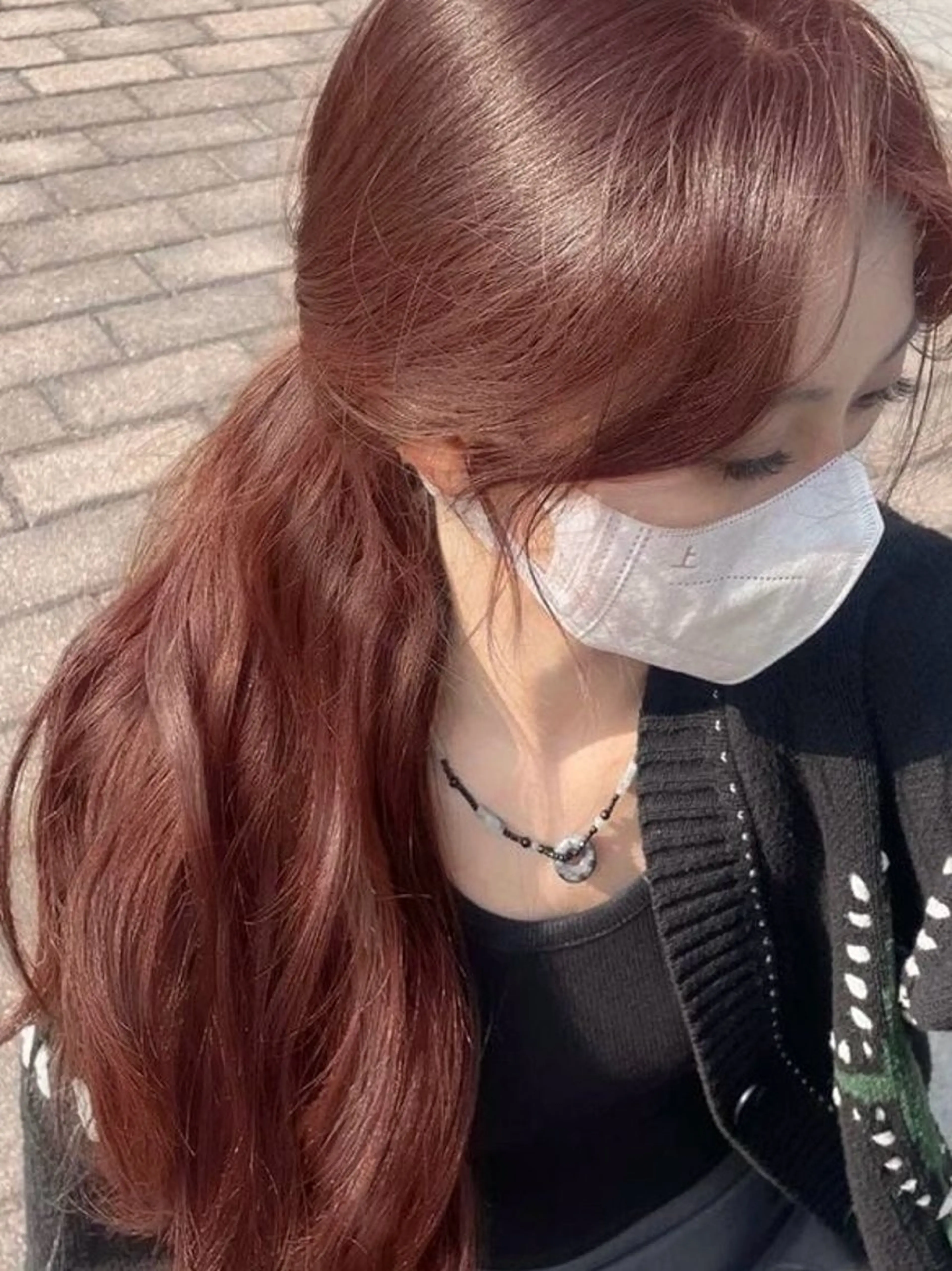 ロング カラー トレンド暖色ヘア🍒 miu🍒のヘアスタイル