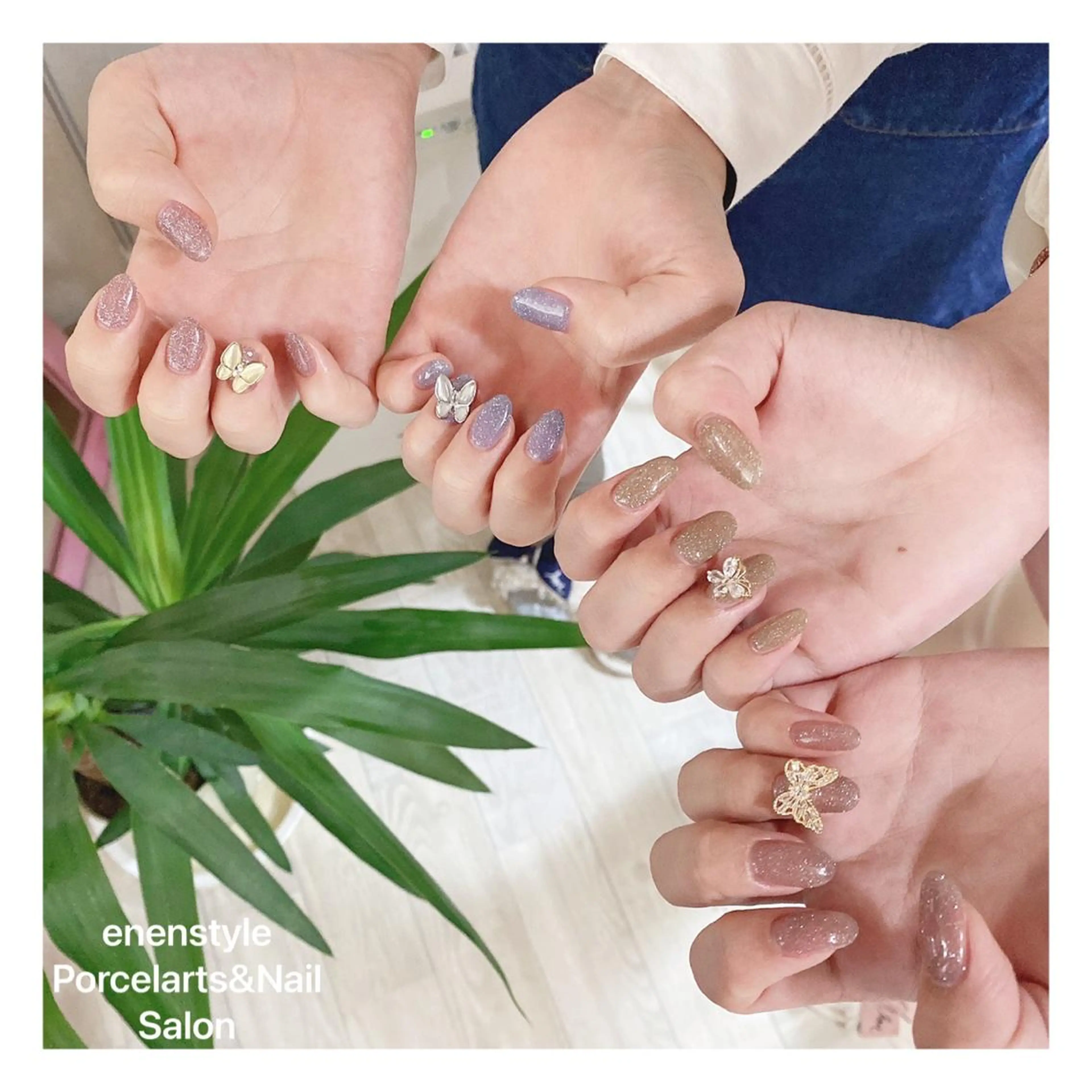 ミディアム ネイル ハンドネイル 👑enen style👑のネイルデザイン