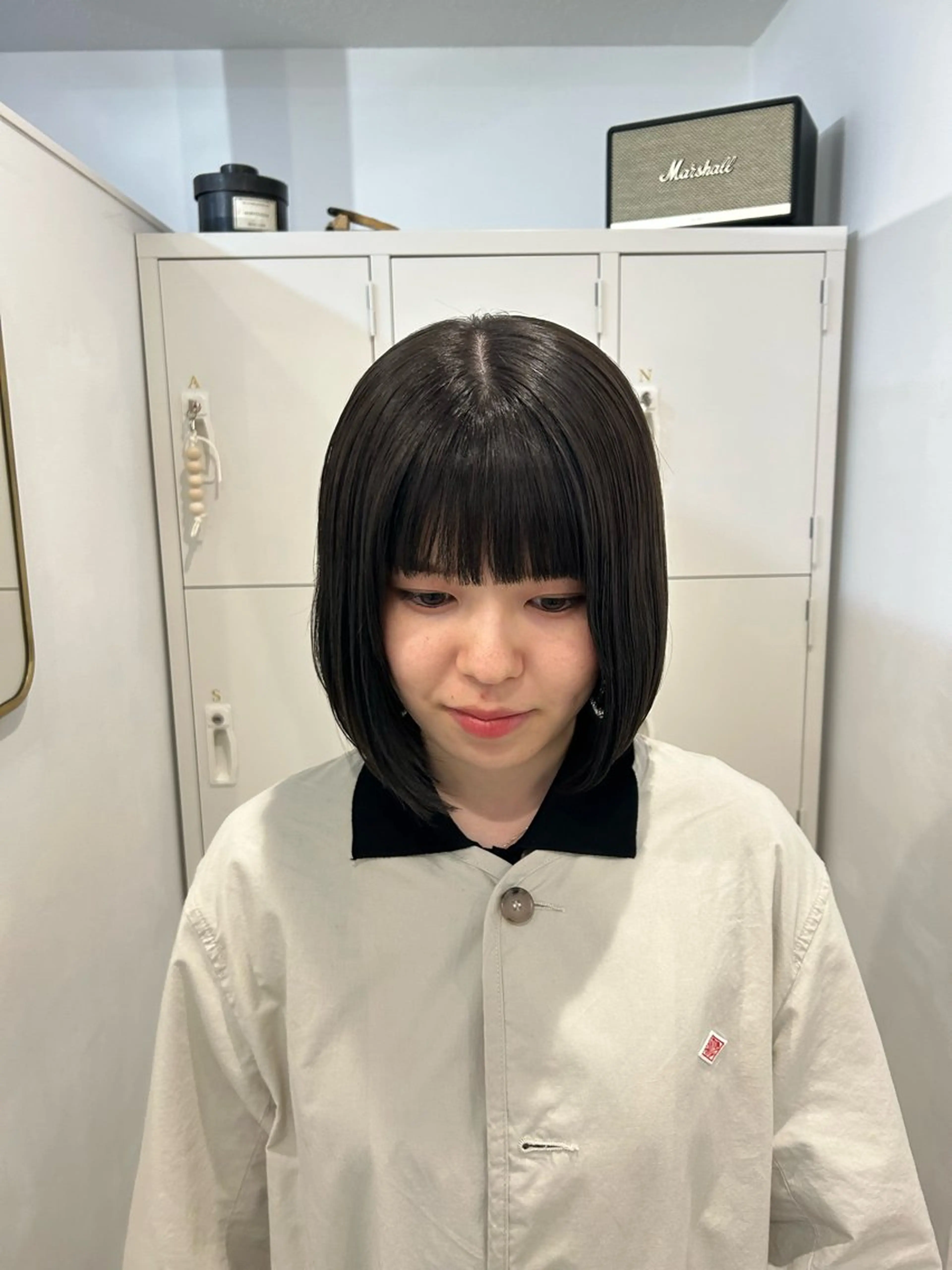 ミディアム ボブ カット ヘアカラー 伊澤 紗弥のヘアスタイル