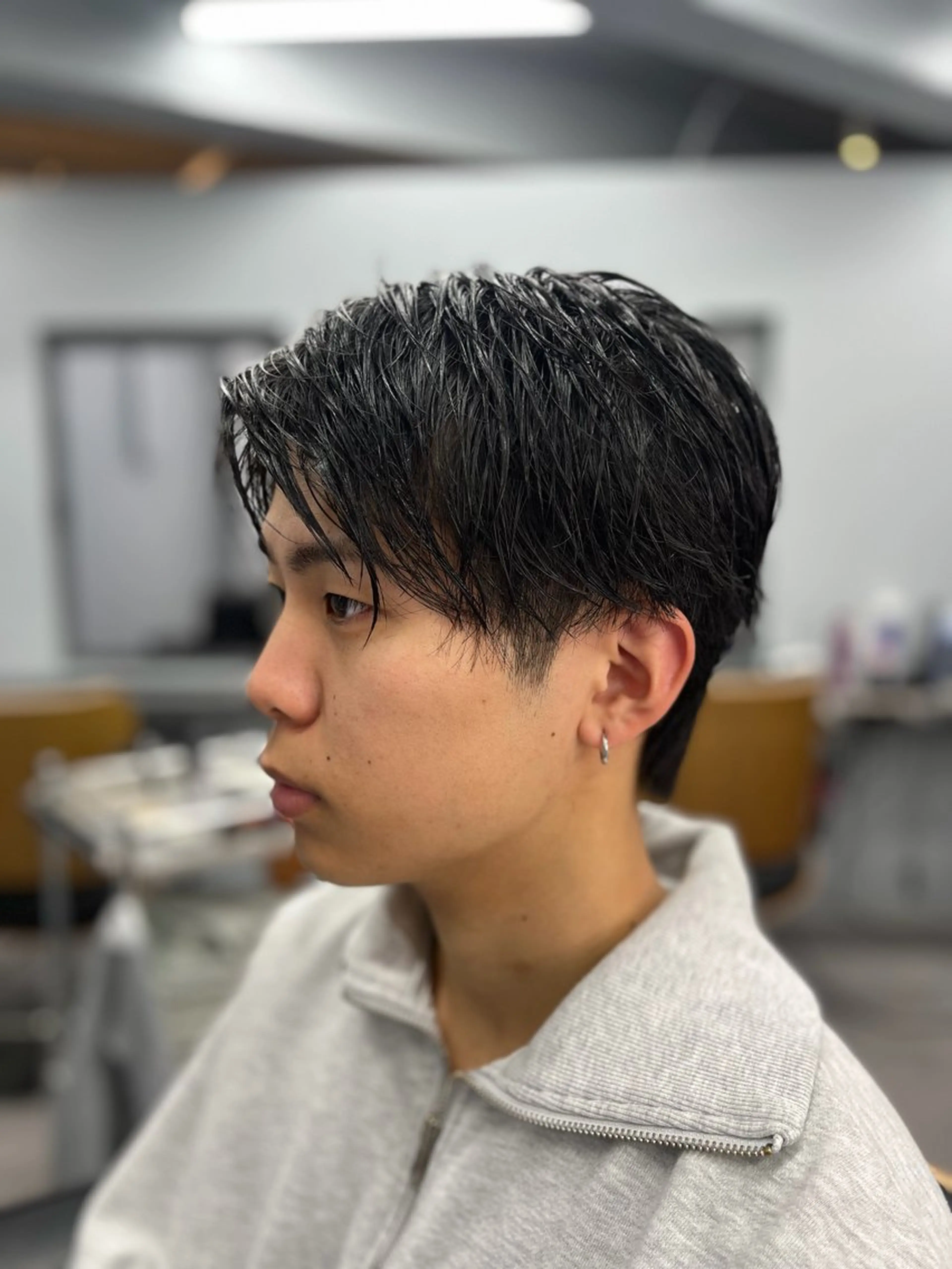 ショート メンズ カット トリートメント 池袋メンズパーマ フェード純平のヘアスタイル