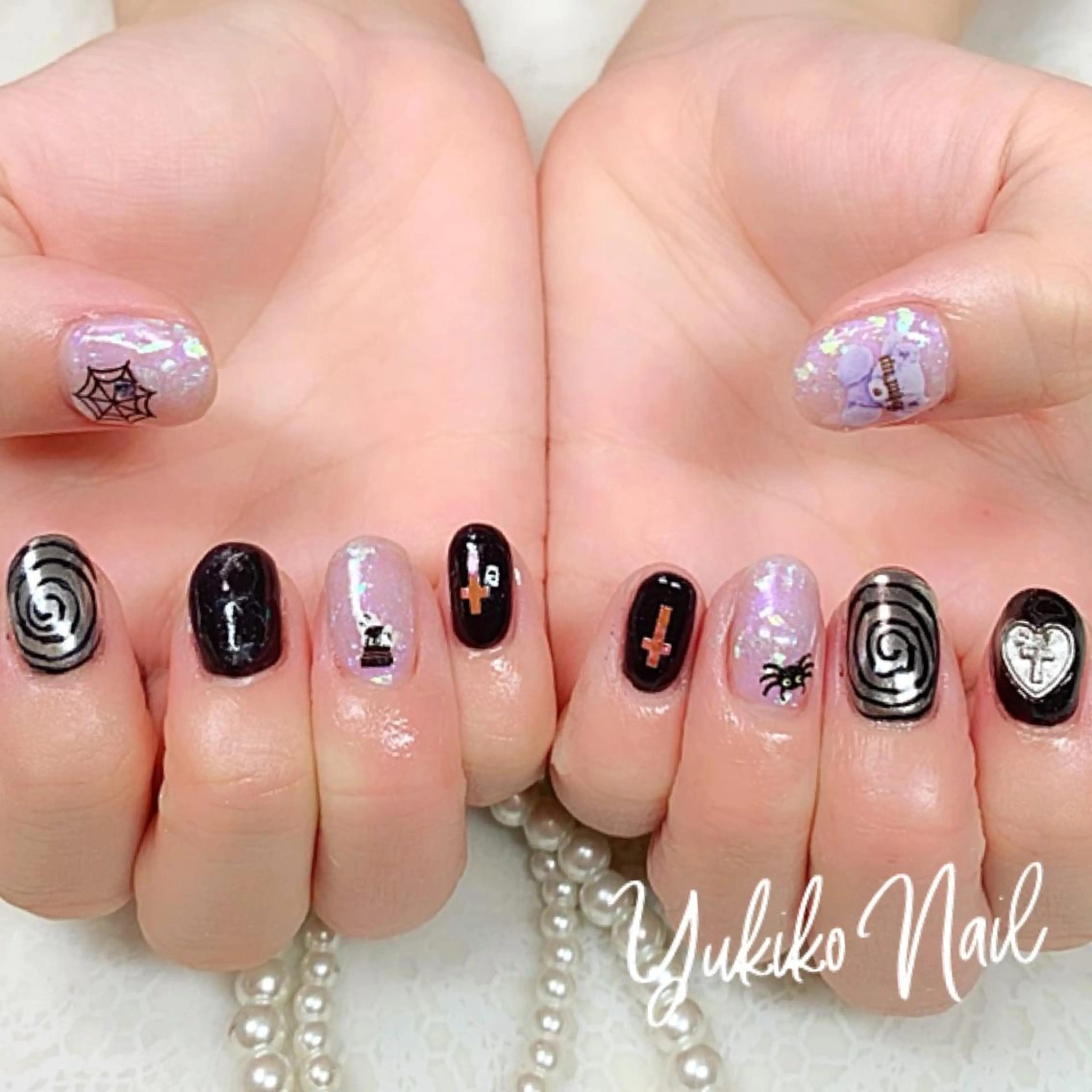 ネイル ハロウィン 持ち込み ハンドネイル ユキコ ネイルのネイルデザイン