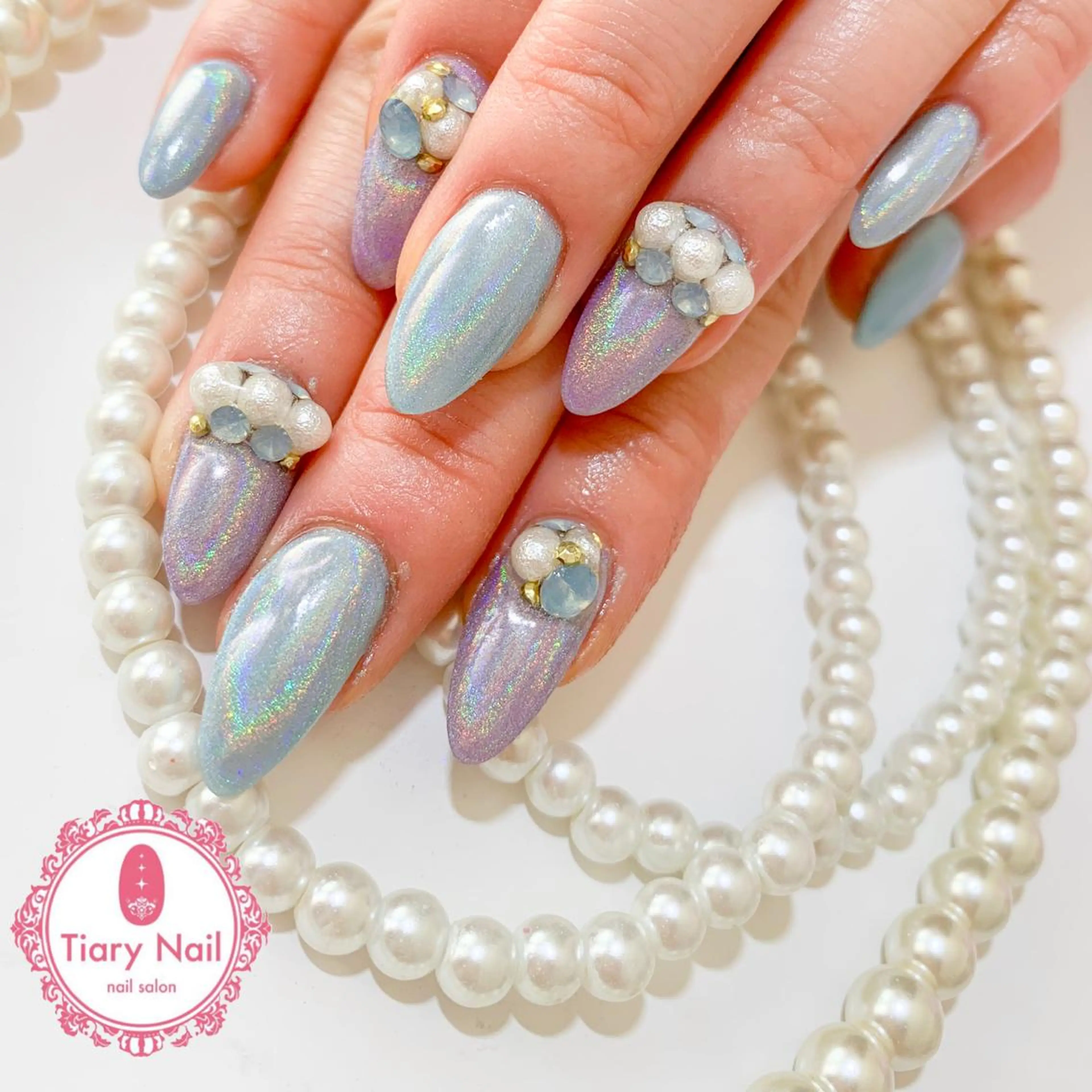 ネイル 桜ネイル 成人式 オフィスネイル ハンドネイル 💗🪽Tiary Nail🪽💗のネイルデザイン