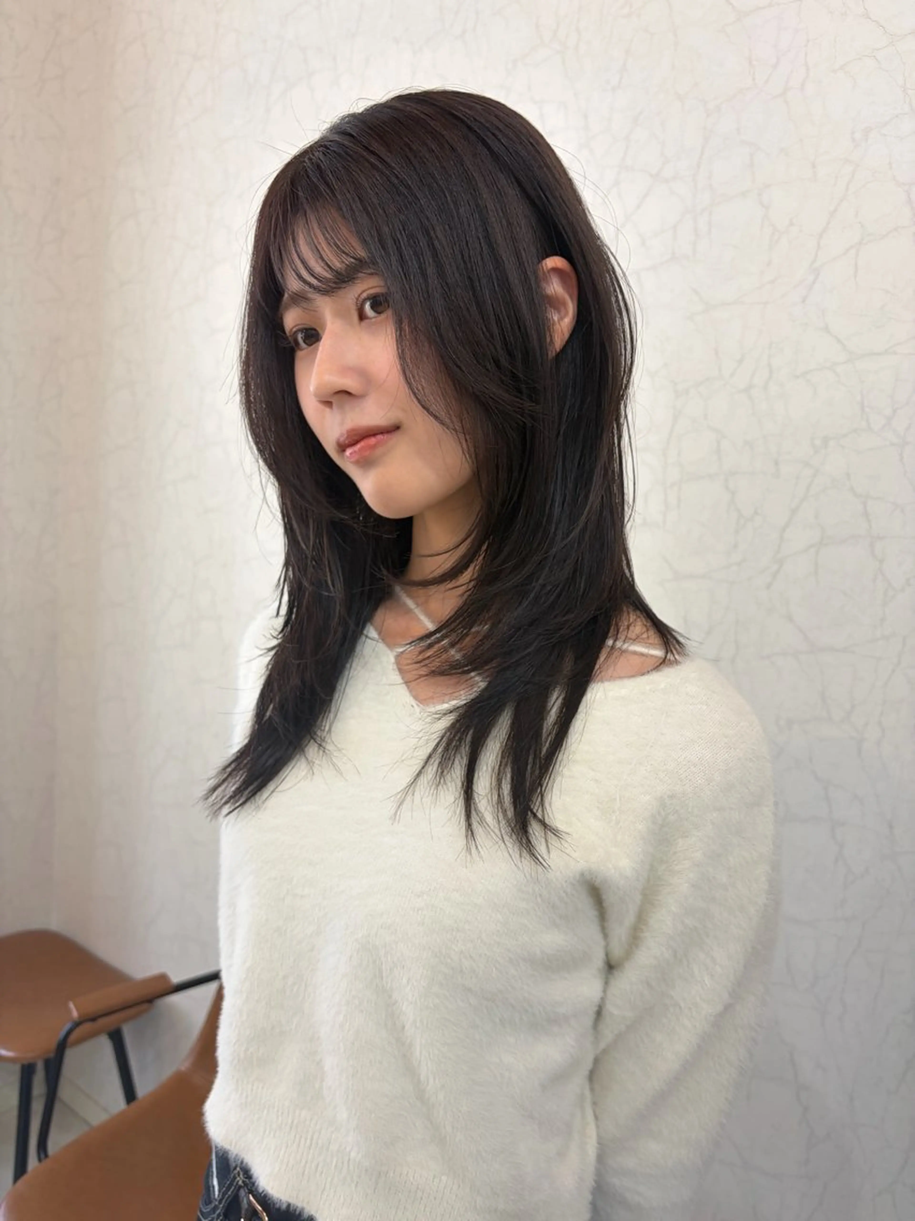 セミロング カラー レイヤーカット カット ヘアカラー niko RINKAのヘアスタイル