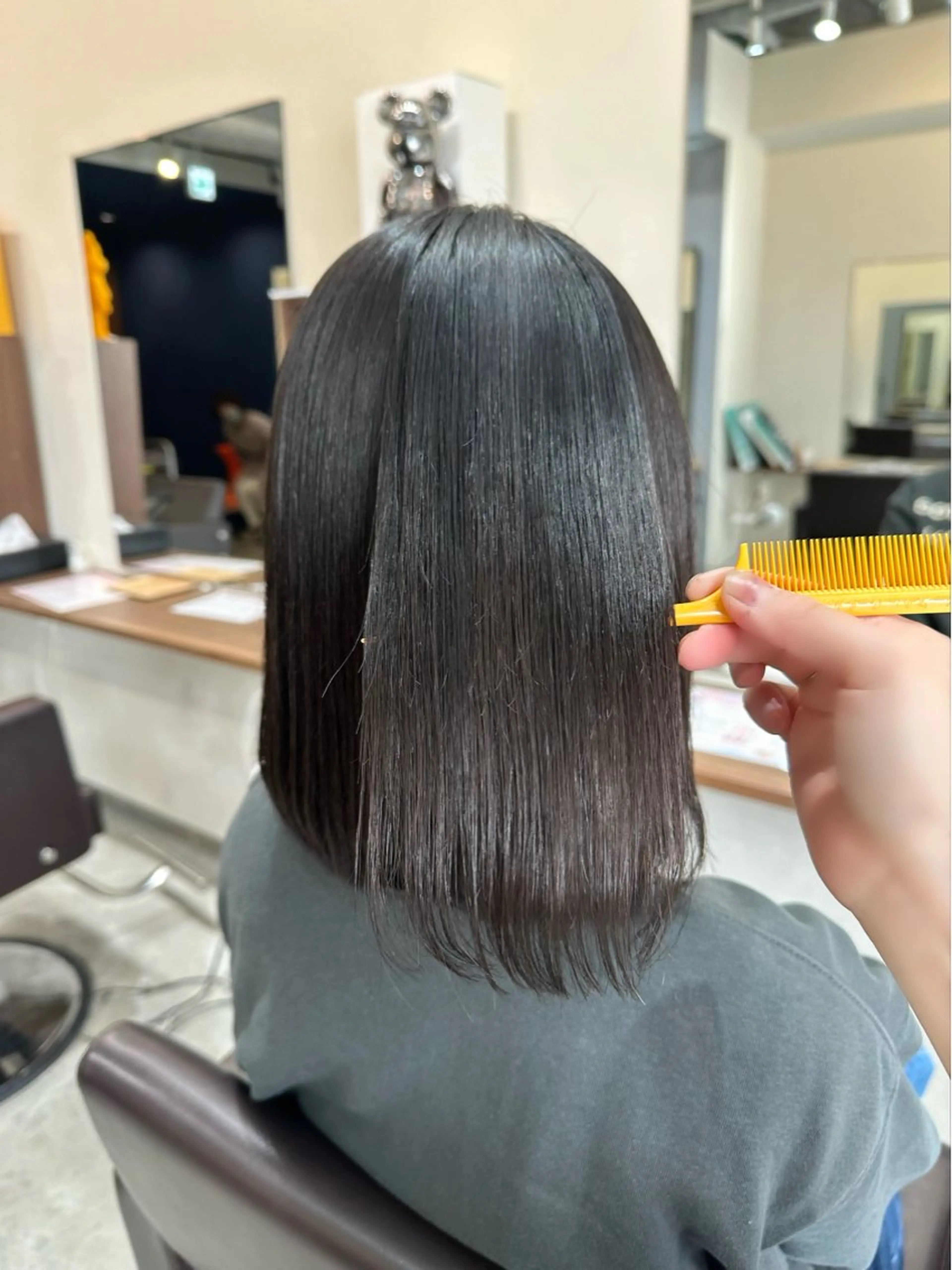 ショート 縮毛矯正+モテカラー 🎀✨MIHOのヘアスタイル