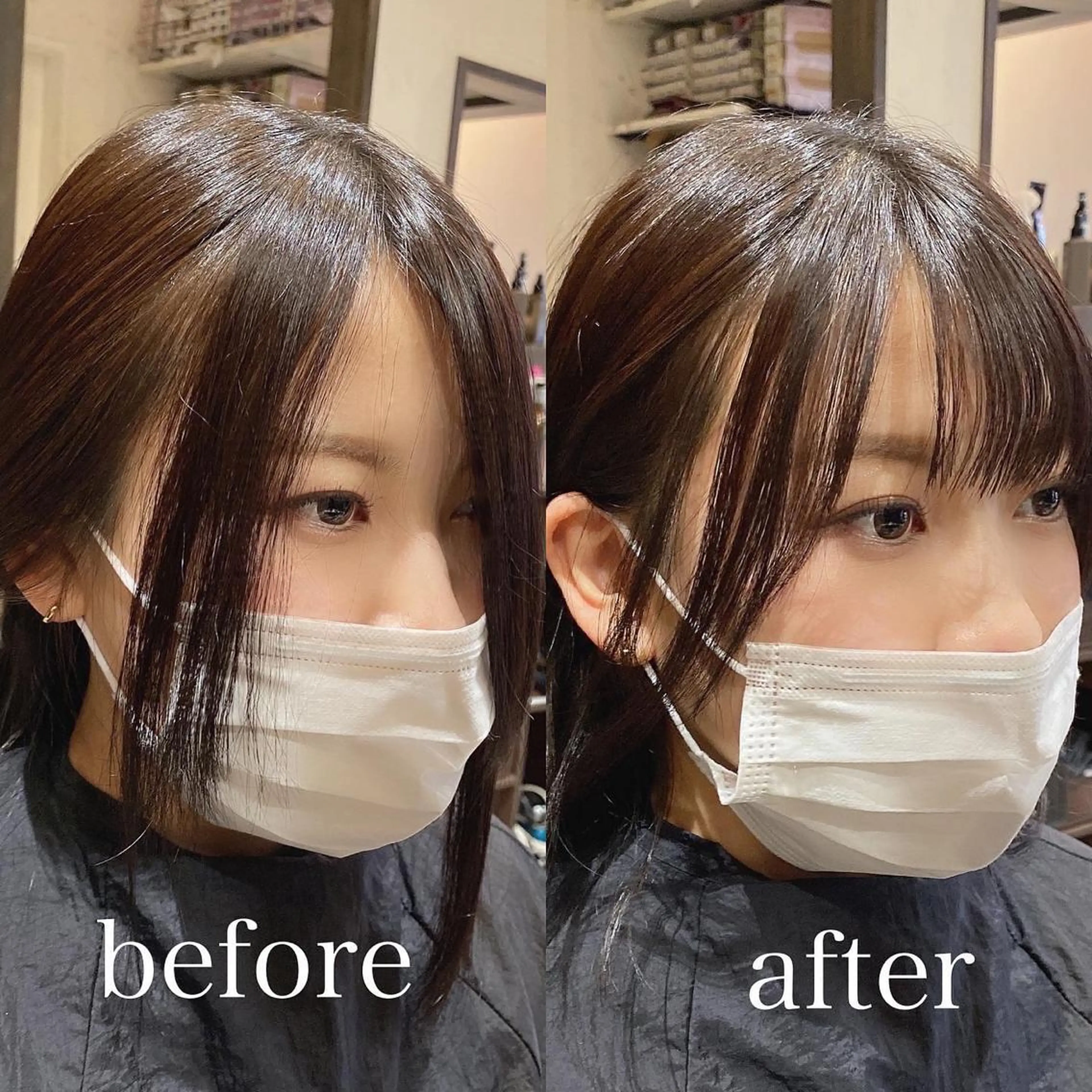 セミロング カラー 岩崎 昭憲のヘアスタイル