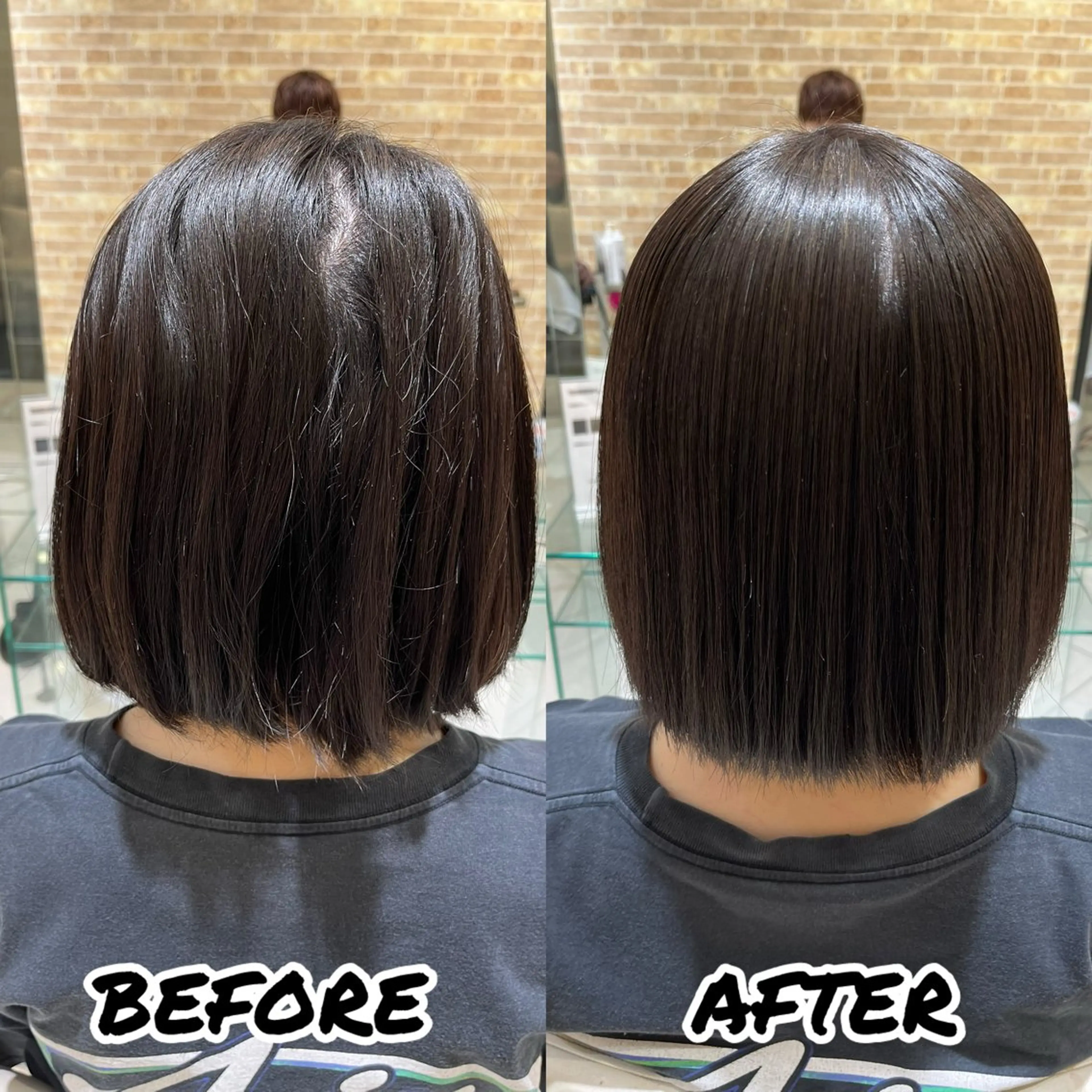 ミディアム カット 縮毛矯正 トリートメント 髪質改善美容師 鈴木のヘアスタイル