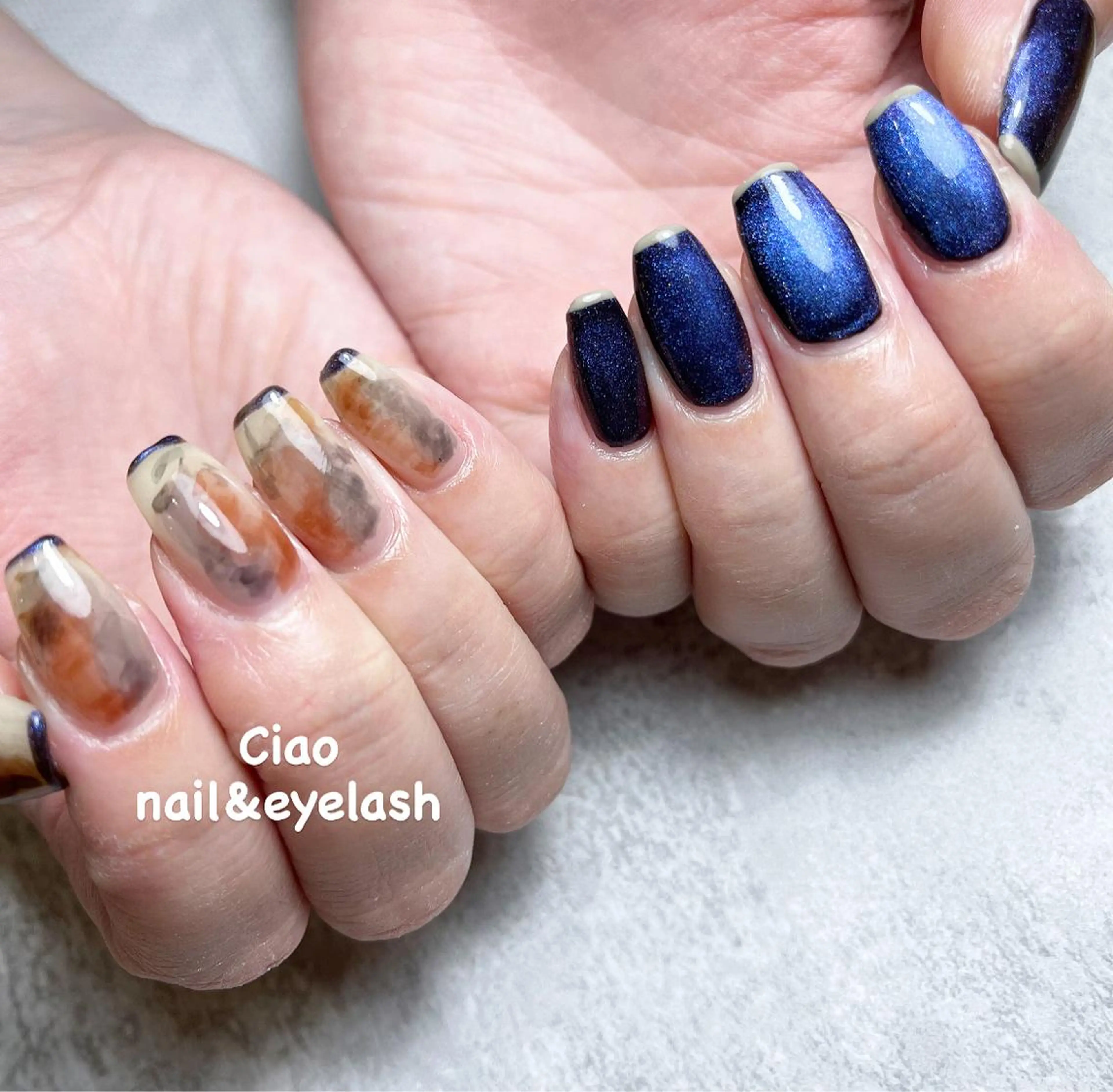 ネイル アートネイル 入学式 ジェルネイル 卒業式 マグネットネイル #Amin nail salonのネイルデザイン