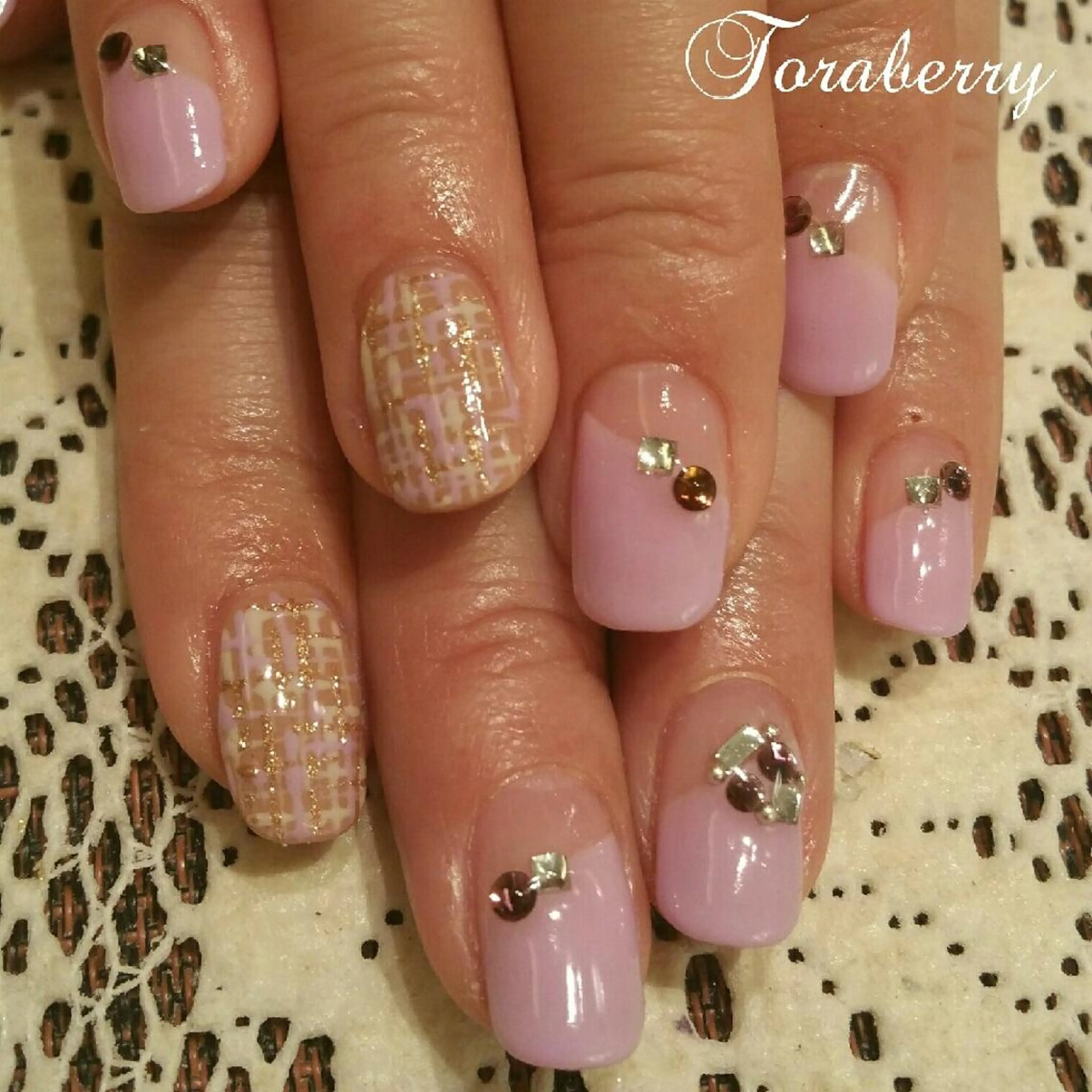 ネイル ツイードネイル ネイリスト なつみのネイルデザイン