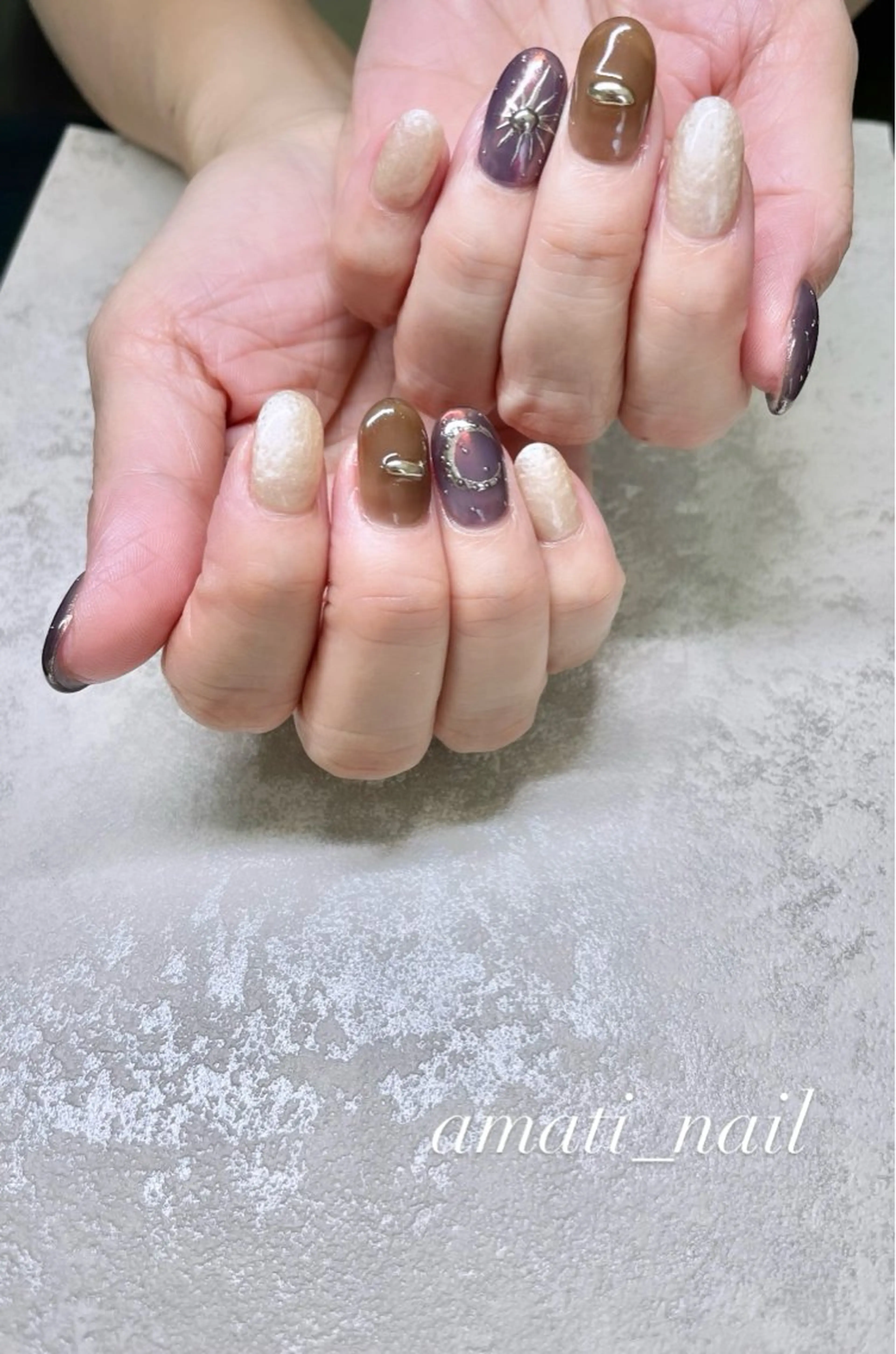 ネイル フットネイル ジェルネイル マグネットネイル ミラーネイル ニュアンスネイル ハンドネイル amati_nail TAKAKOのネイルデザイン
