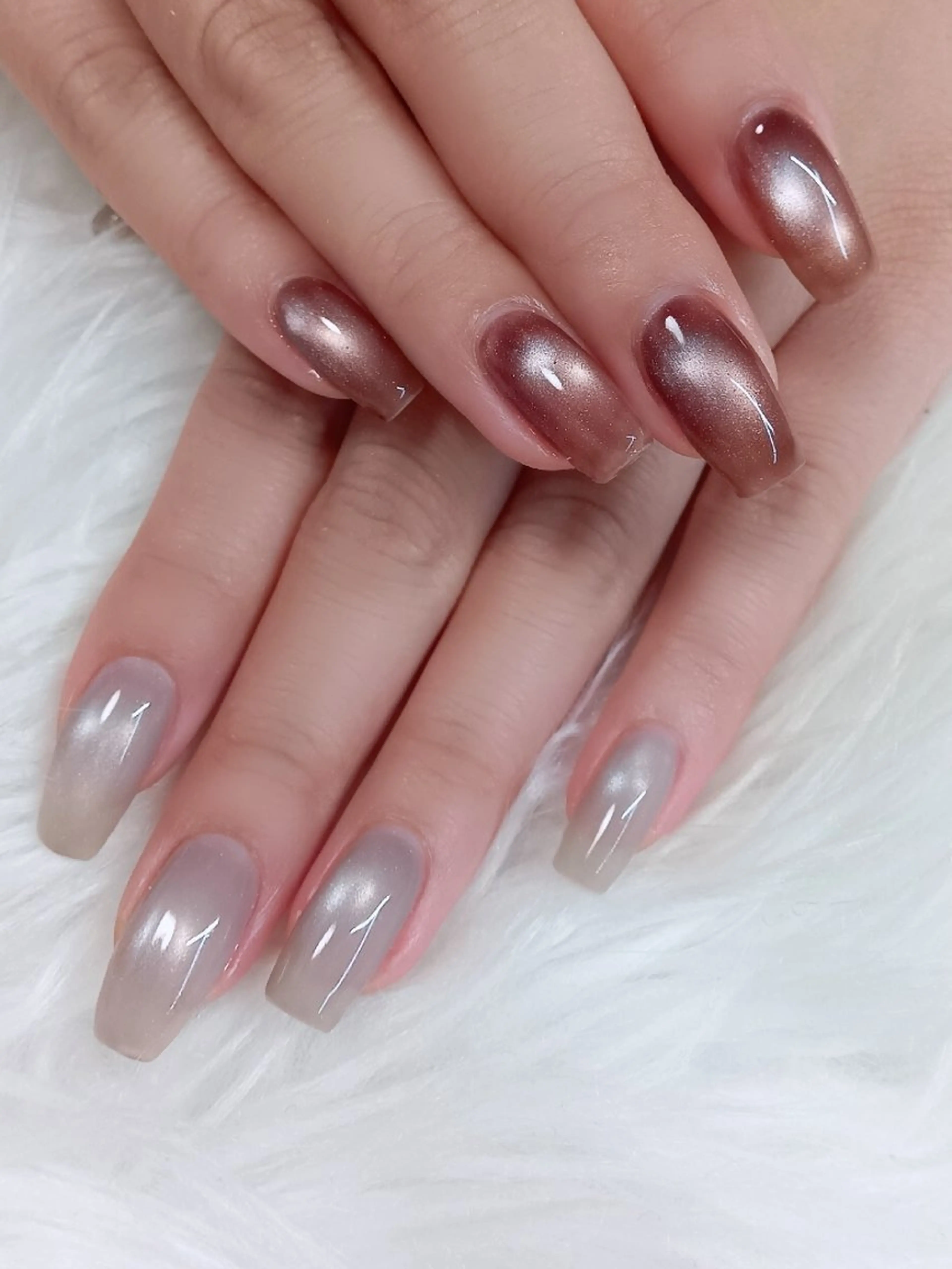 ネイル マグネットネイル ミラーネイル ワンカラーネイル Chipi Nodokaのネイルデザイン