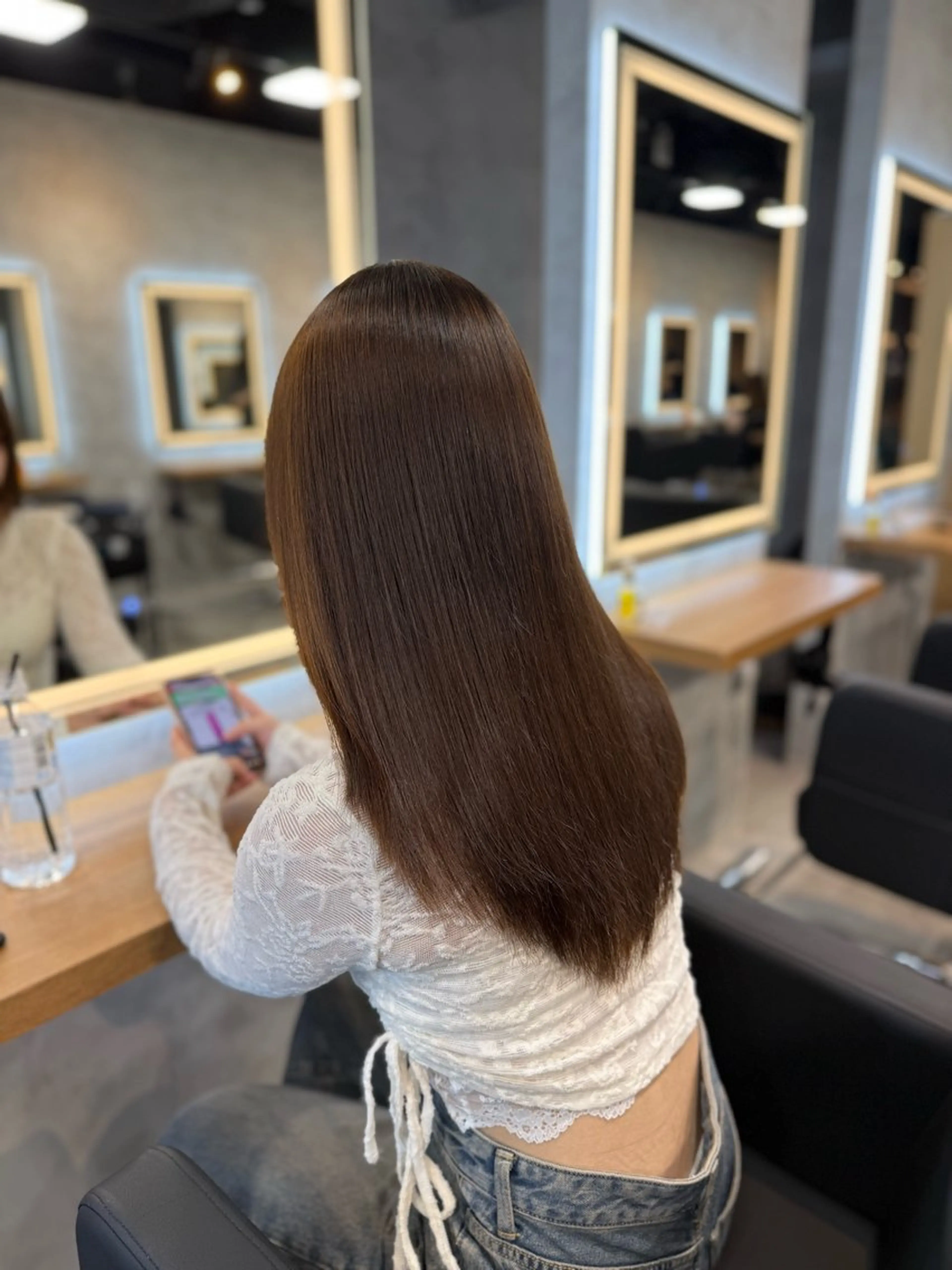 ロング カラー ヘアアレンジ カット ヘアカラー トリートメント ヘアセット レイヤー×透明感カラ ーHAYATOのヘアスタイル