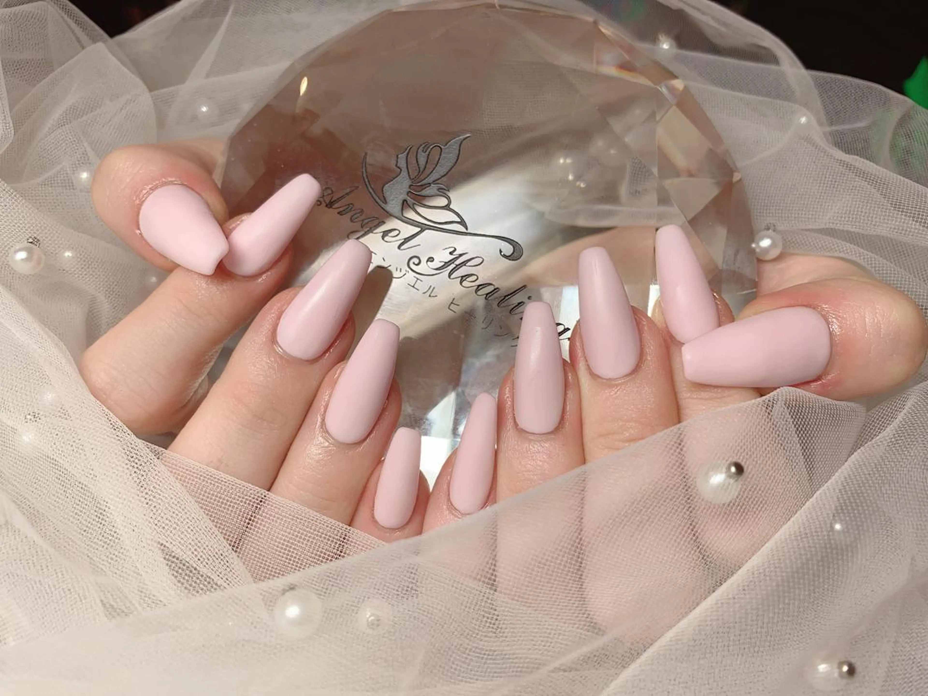 ネイル ワンカラーネイル スカルプネイル エンジェル ヒーリング 矢場町店のネイルデザイン