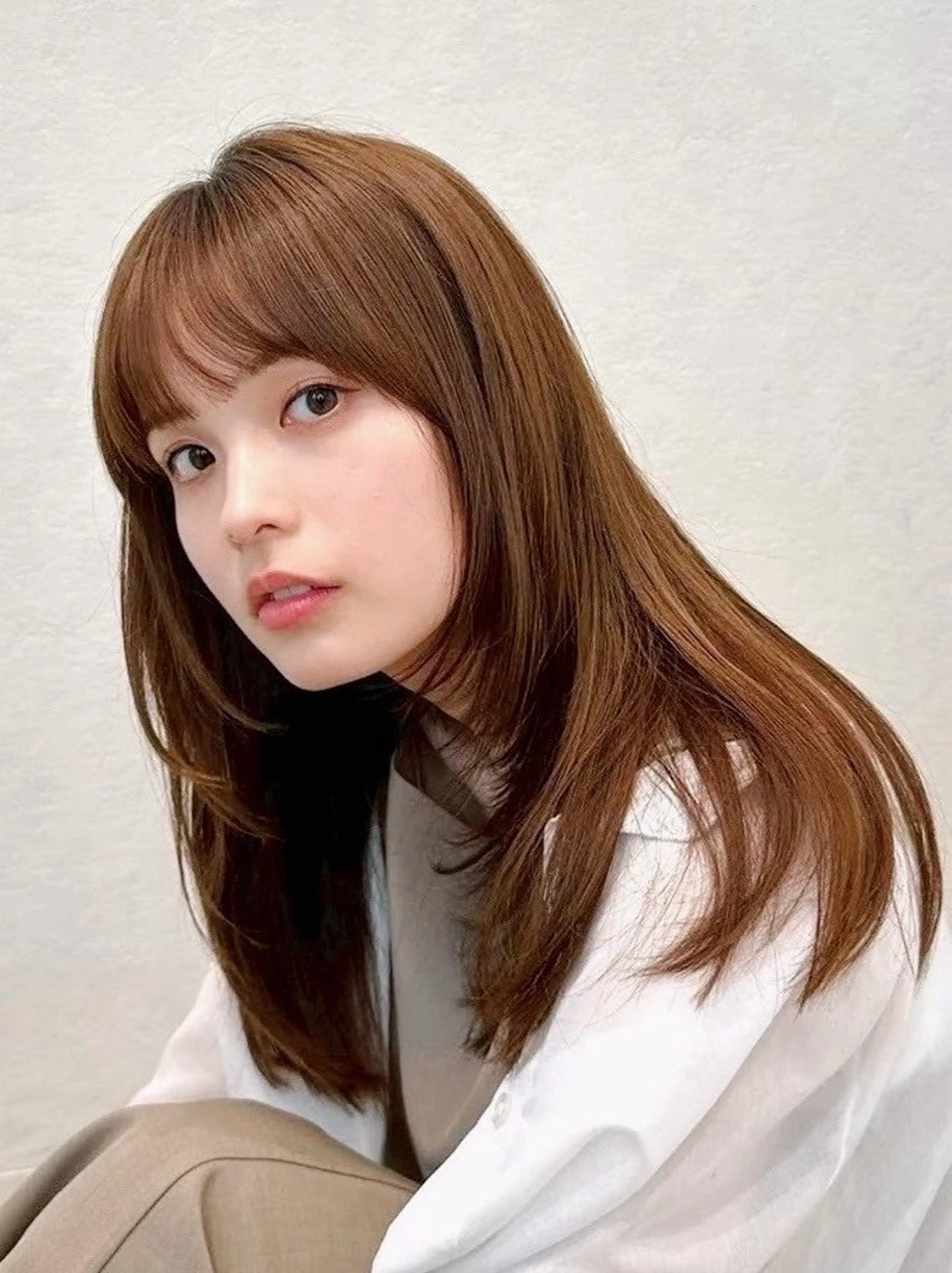 ロング カラー パーマ kazuki【顔周り ×レイヤーカット】のヘアスタイル