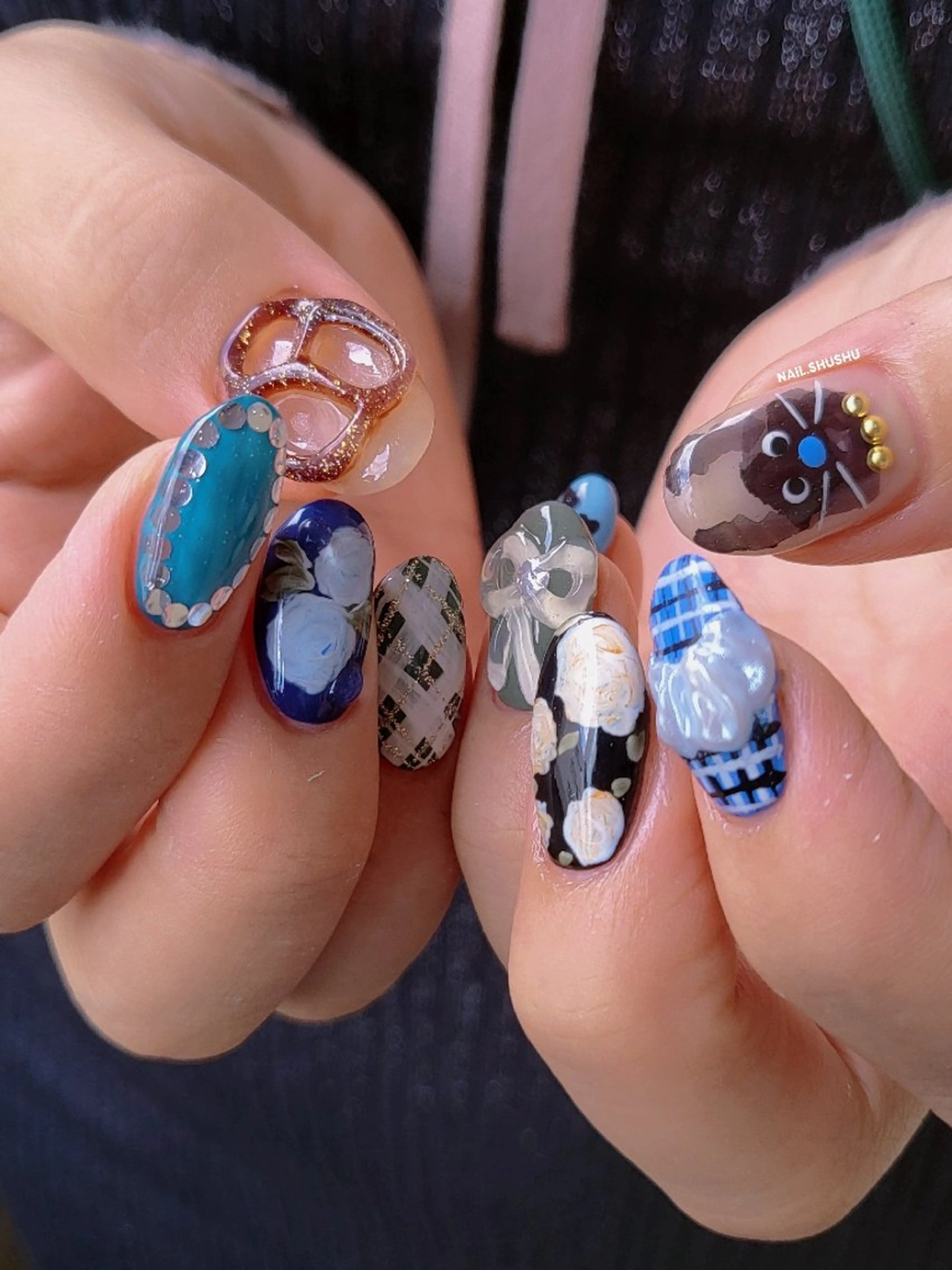 ネイル 3dパーツ/流行り 👧shushu❤️のネイルデザイン