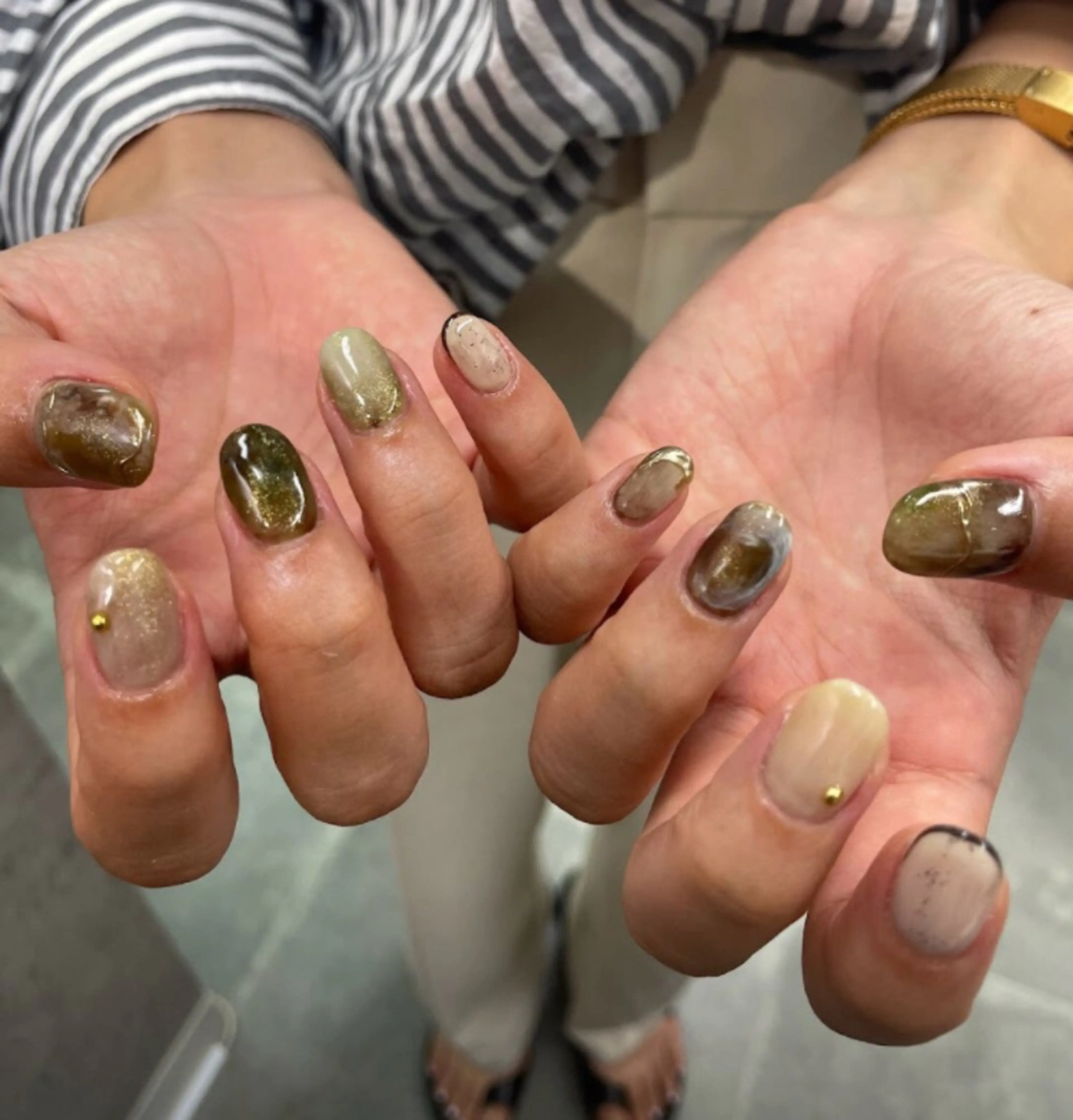 ネイル アートネイル ジェルネイル ニュアンスネイル スカルプネイル nailstudio eviz新宿店のネイルデザイン