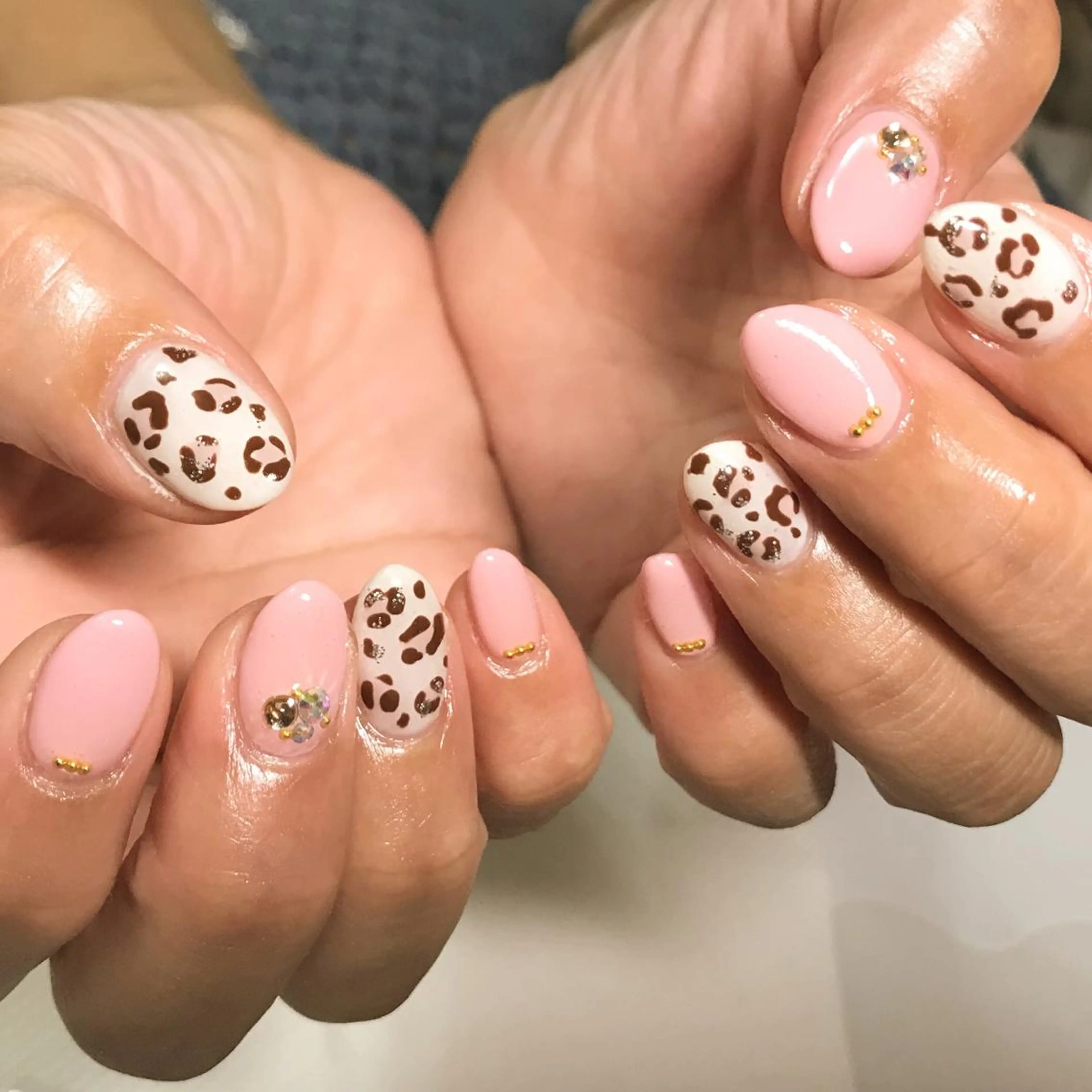 ネイル アニマル柄 フットネイル ピンク シンプルネイル 春ネイル ハンドネイル nail fufla ♡yamane♡のネイルデザイン
