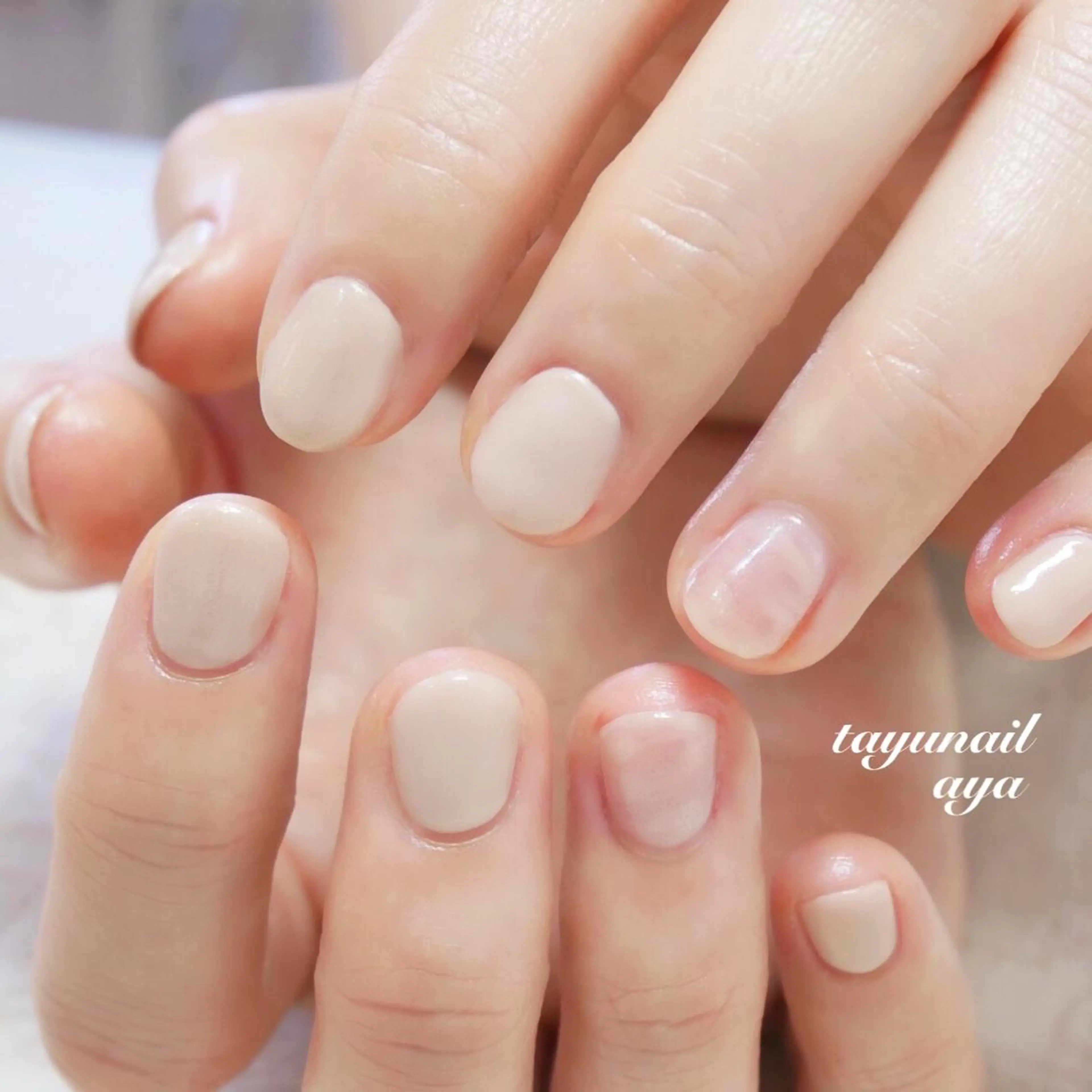 ネイル ブルー オフィスネイル 春ネイル 冬ネイル ネイルサロン 【たゆnail】のネイルデザイン