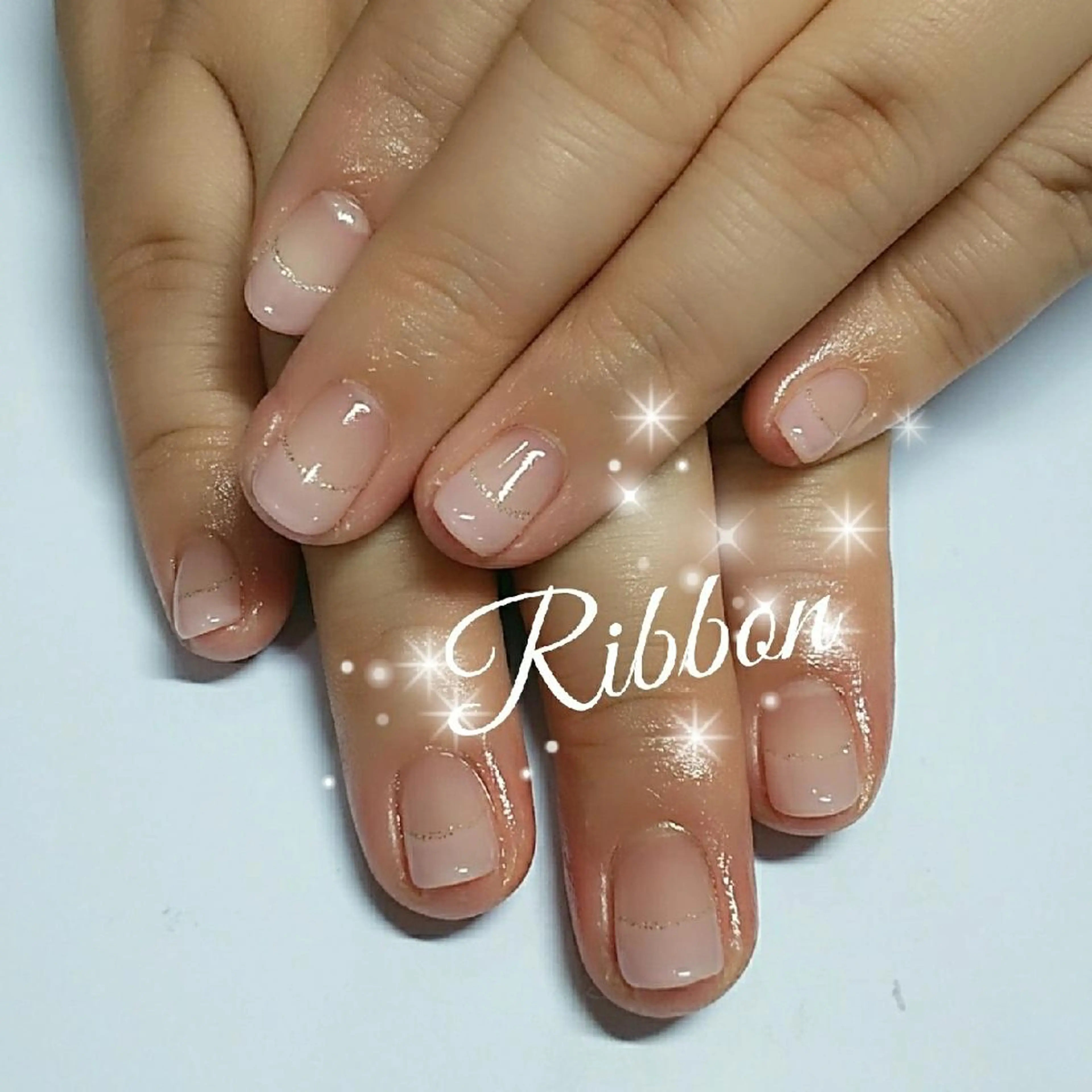 ネイル シンプルネイル ハンドネイル トップネイリスト Ribbon立川店のネイルデザイン