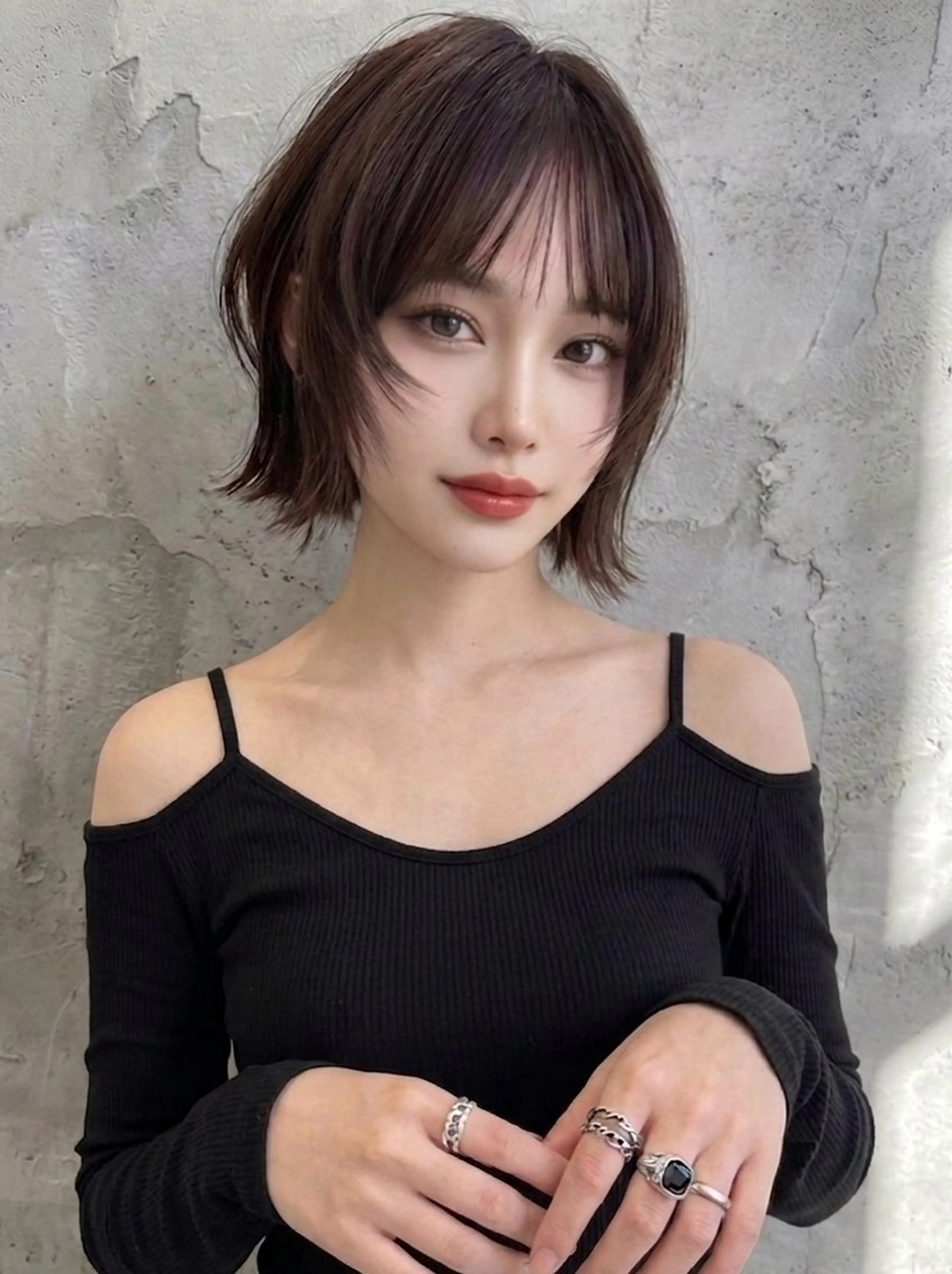 ショート カラー カット ヘアカラー トリートメント レイヤー/髪質改善 /山永圭介のヘアスタイル