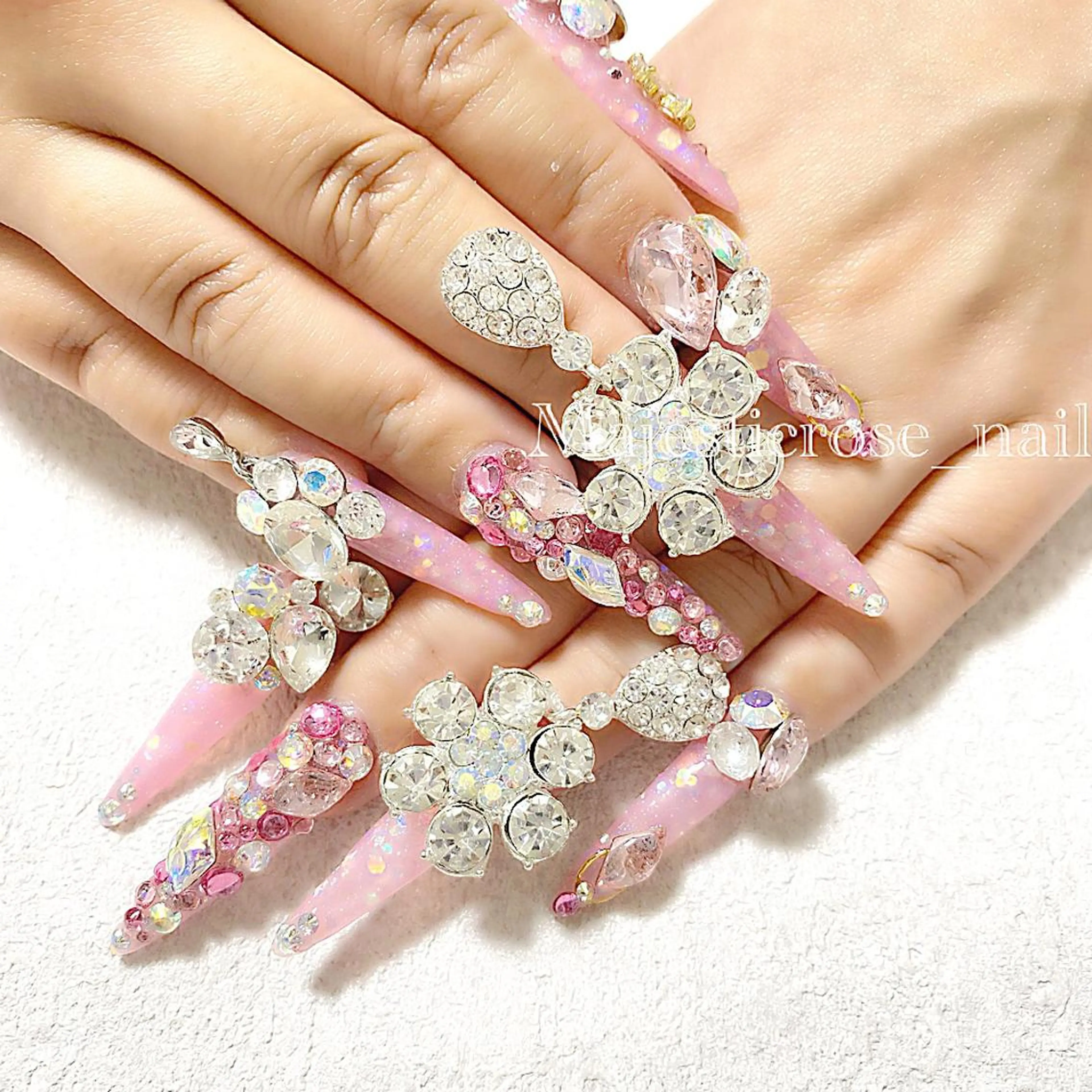 ネイル ロングネイル ハンドネイル Majesticrose_nail所属・nail l_yukiのネイルデザイン