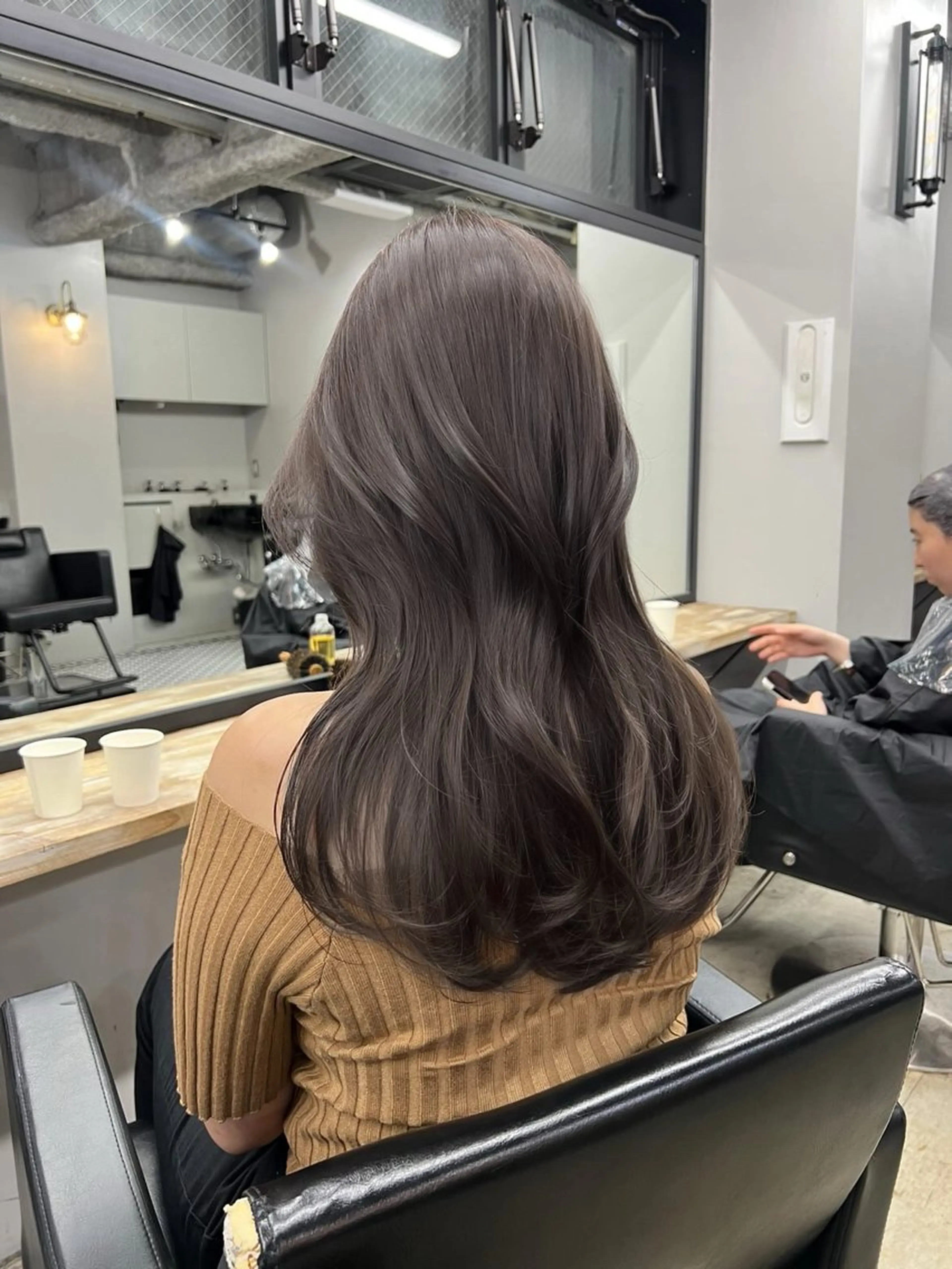 ロング ヘアカラー 新宿/韓国ヘア/ 髪質改善ストレートのヘアスタイル