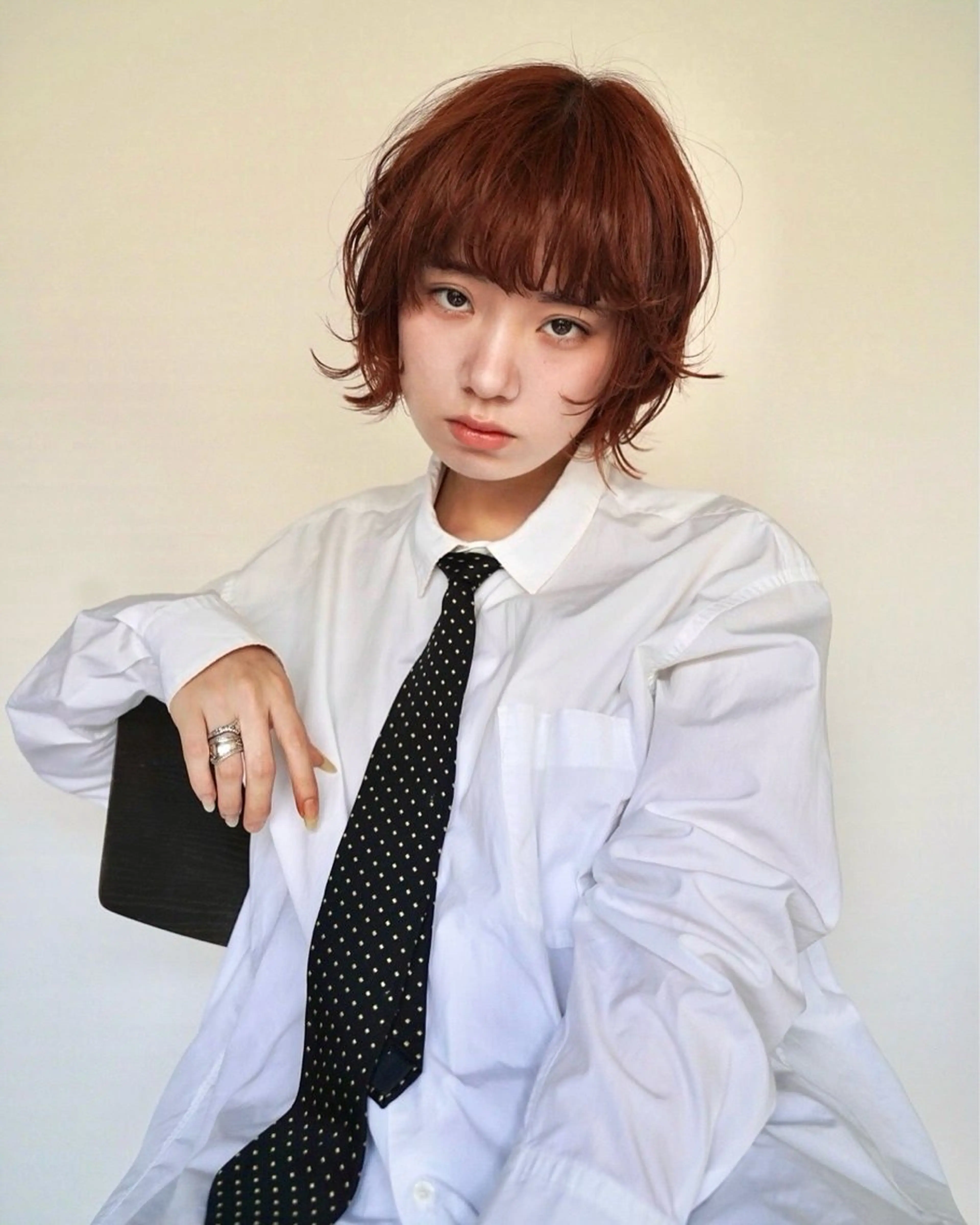 ショート カラー ボブレイヤー ボブ レイヤーカット カット ヒカル/ミディアム パーマ/ロングパーマのヘアスタイル