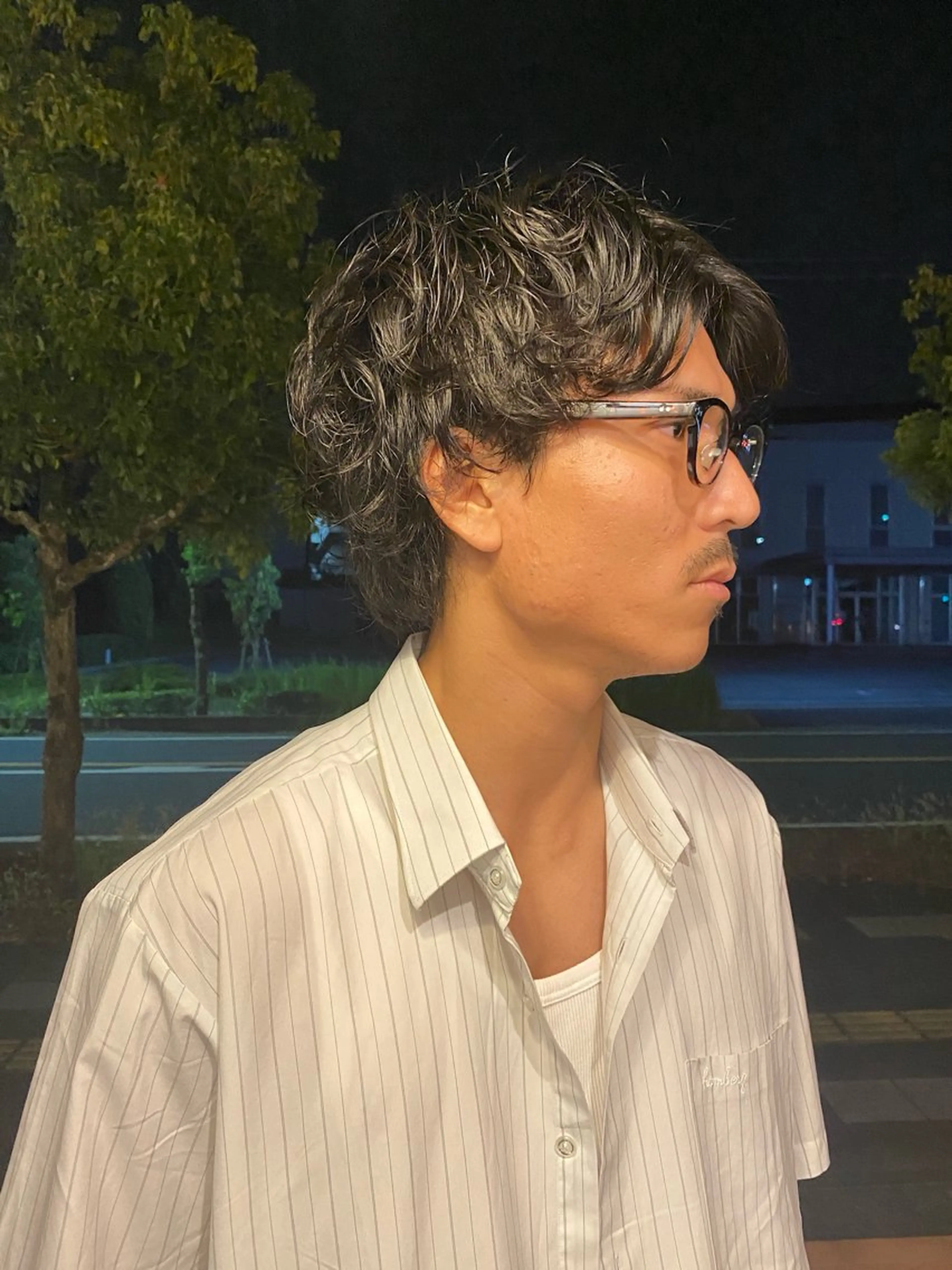 ミディアム パーマ メンズ パーマ/ラフパーマ /ボブパーマ/HYOのヘアスタイル