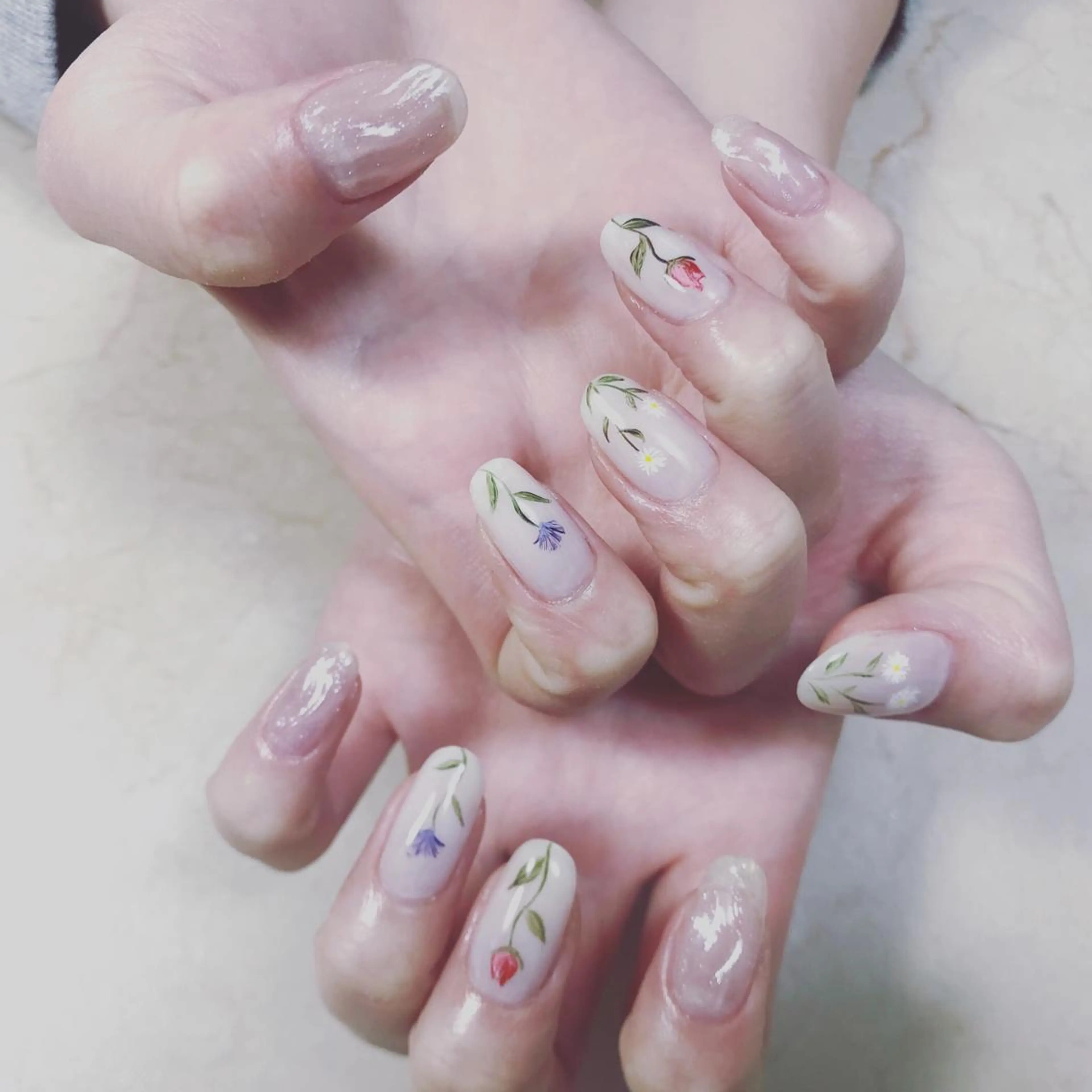 ネイル ミラーネイル ニュアンスネイル mellow mのネイルデザイン