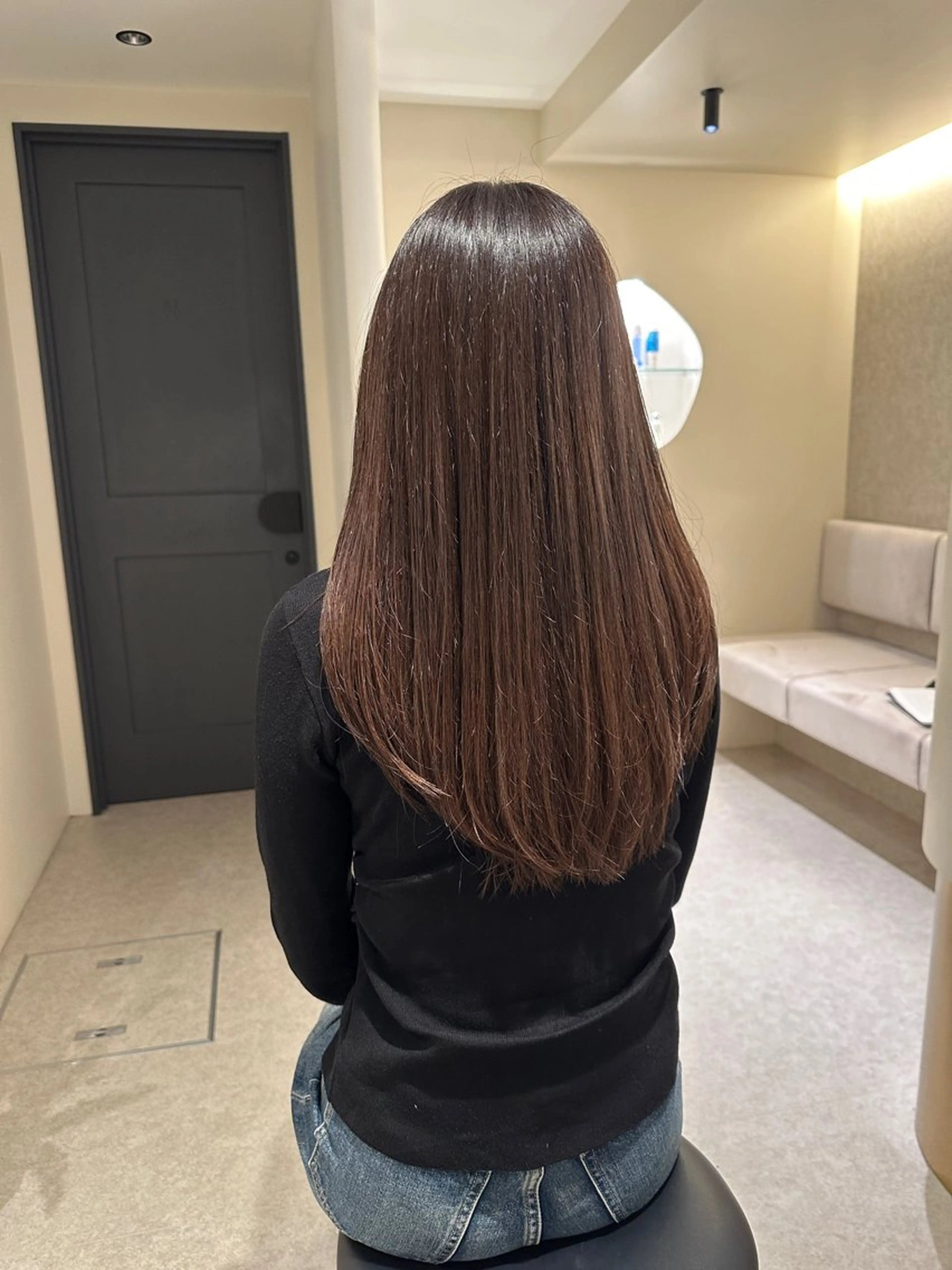 ロング カラー カット ヘアカラー 金ウンス 髪質改善カラーのヘアスタイル